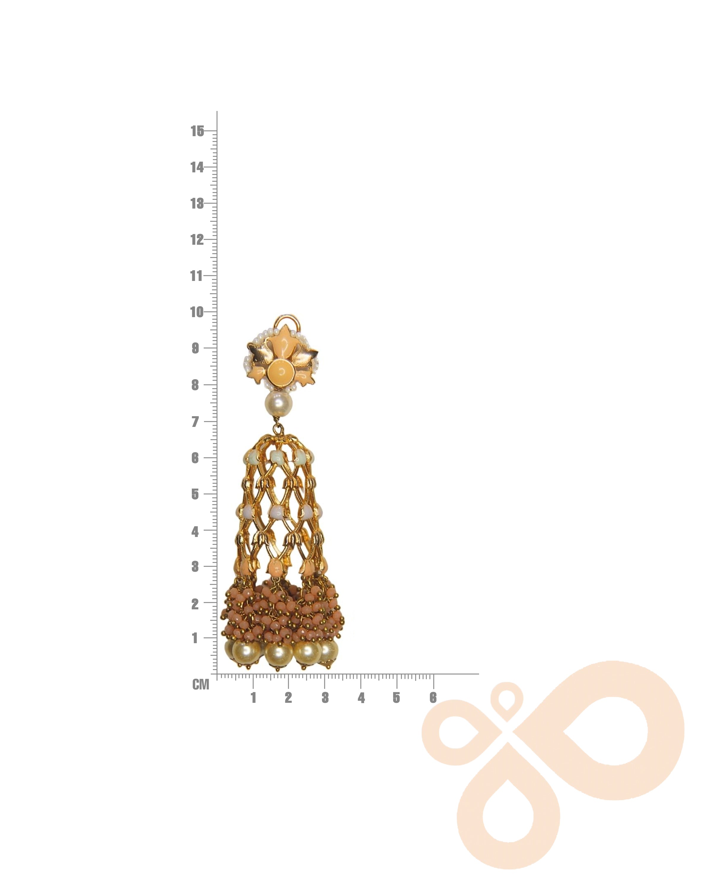Handcrafted Jannat Earrings – Featuring 100mm Height and 22K Gold Plating