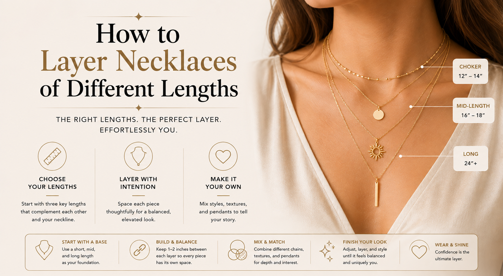 How to Layer Necklaces of Different Lengths