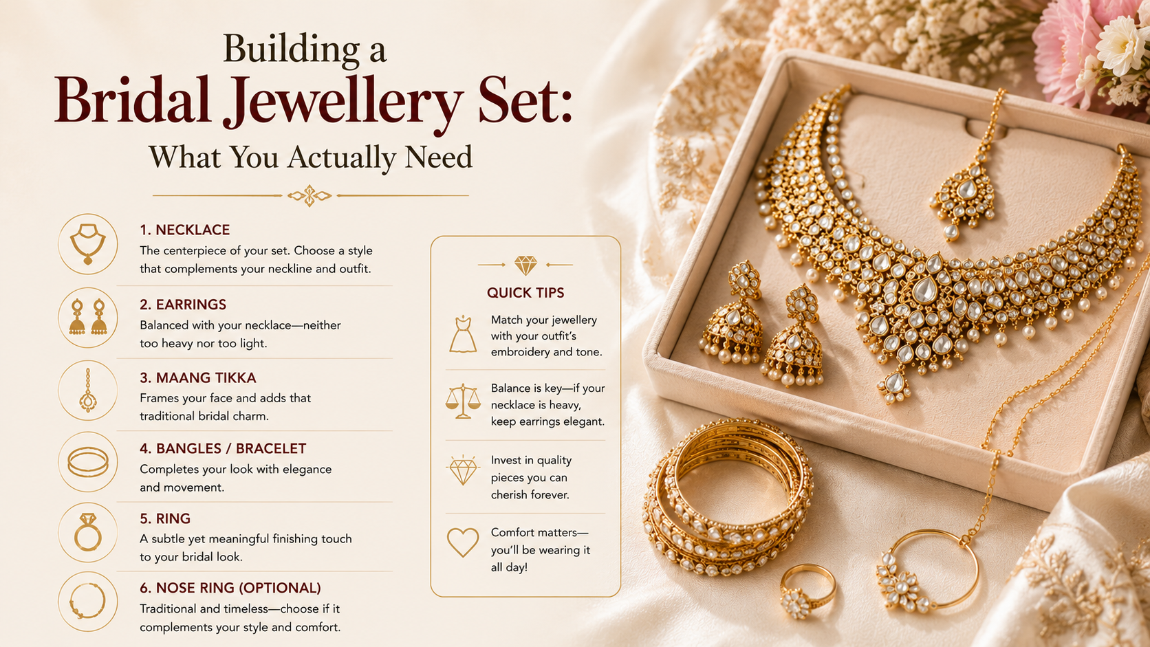 Building a Bridal Jewellery Set: What You Actually Need
