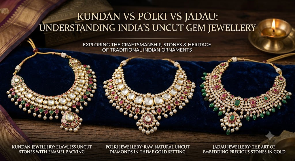 Kundan vs Polki vs Jadau: Understanding India's Uncut Gem Jewellery