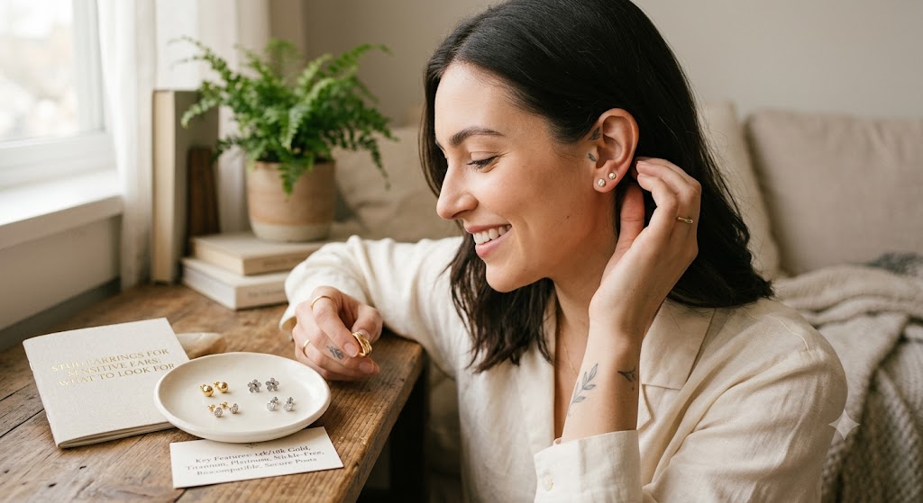 Stud Earrings for Sensitive Ears: What to Look For