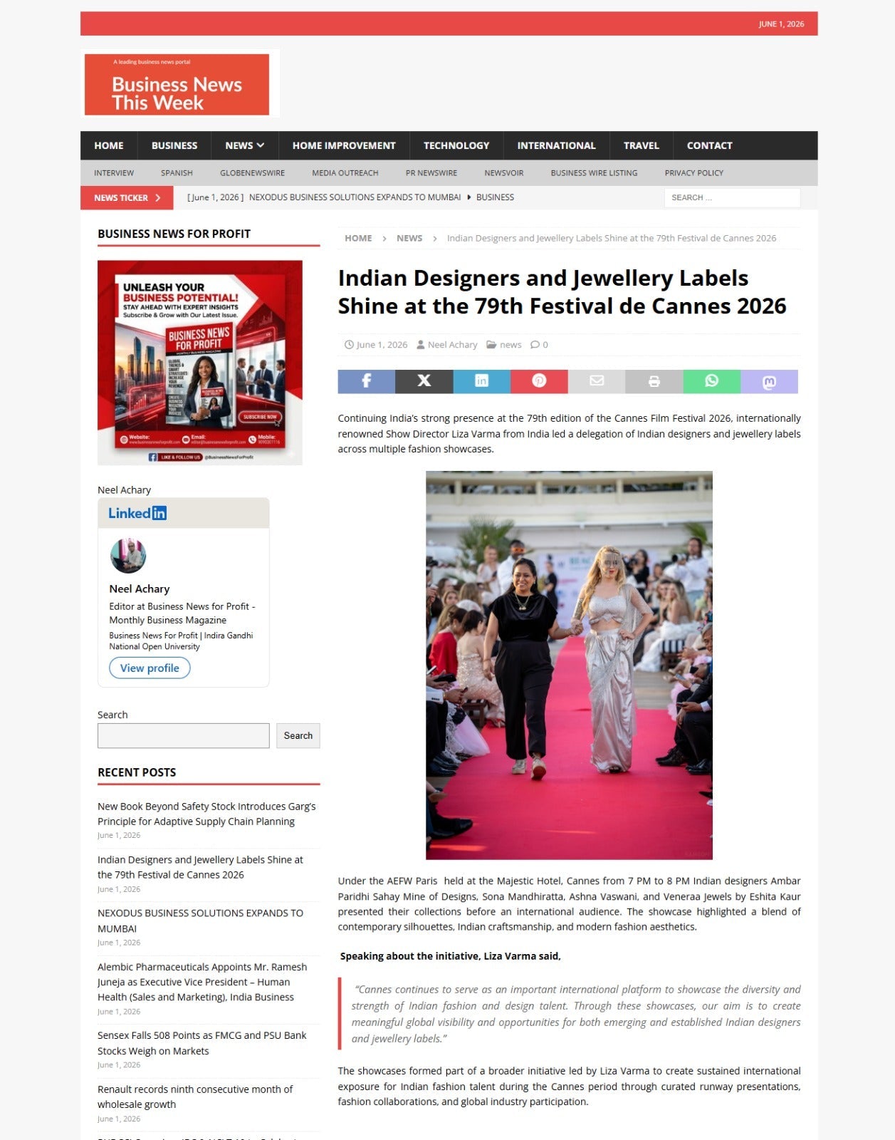 Indian Heritage Takes Cannes by Storm