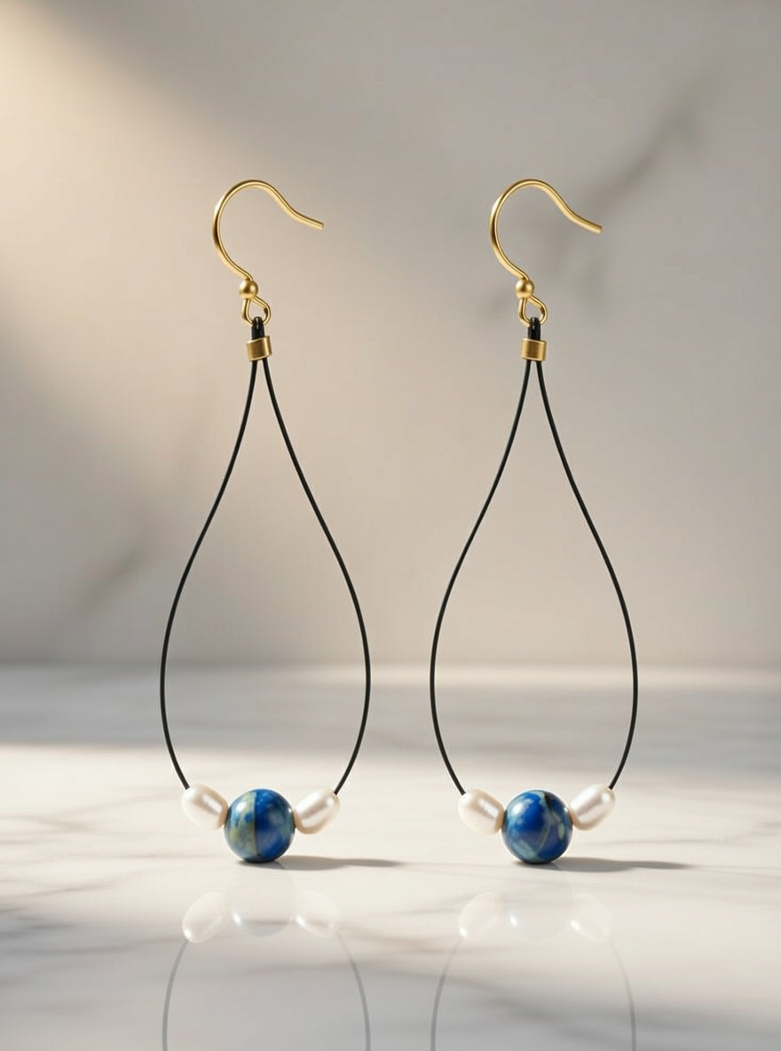 Metal Blast 79mm x 30mm Earrings – Effortless 18K Gold-Plated Design