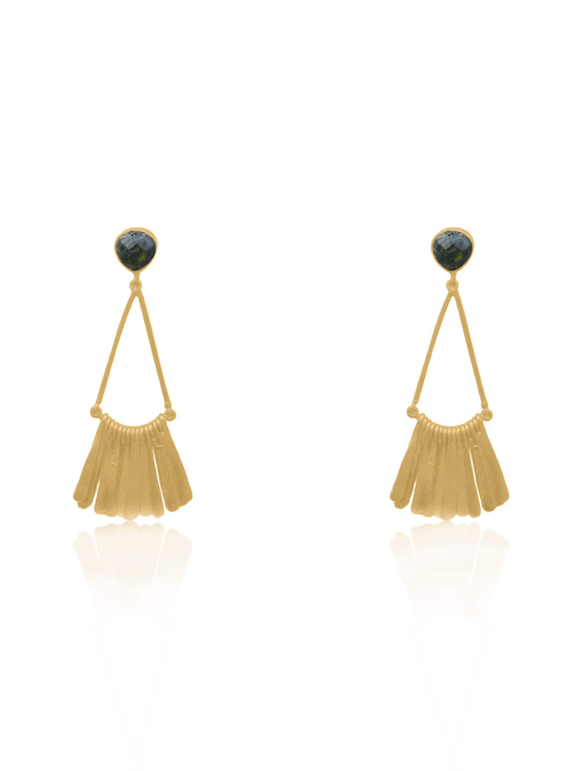 Handmade Fringe Earrings for Indian Outfits 83mm