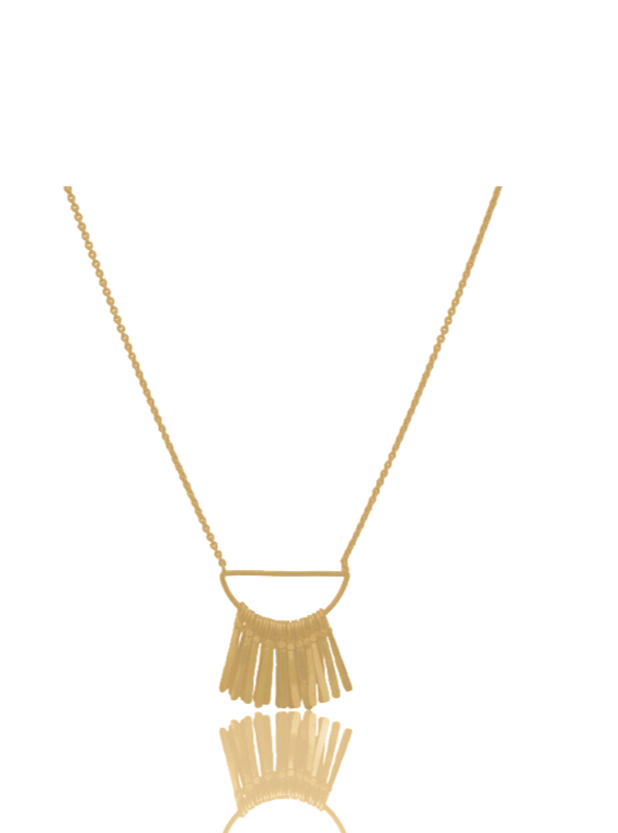 Handmade Fringe Earrings 45mm Height with 18K Gold-Plated Finish