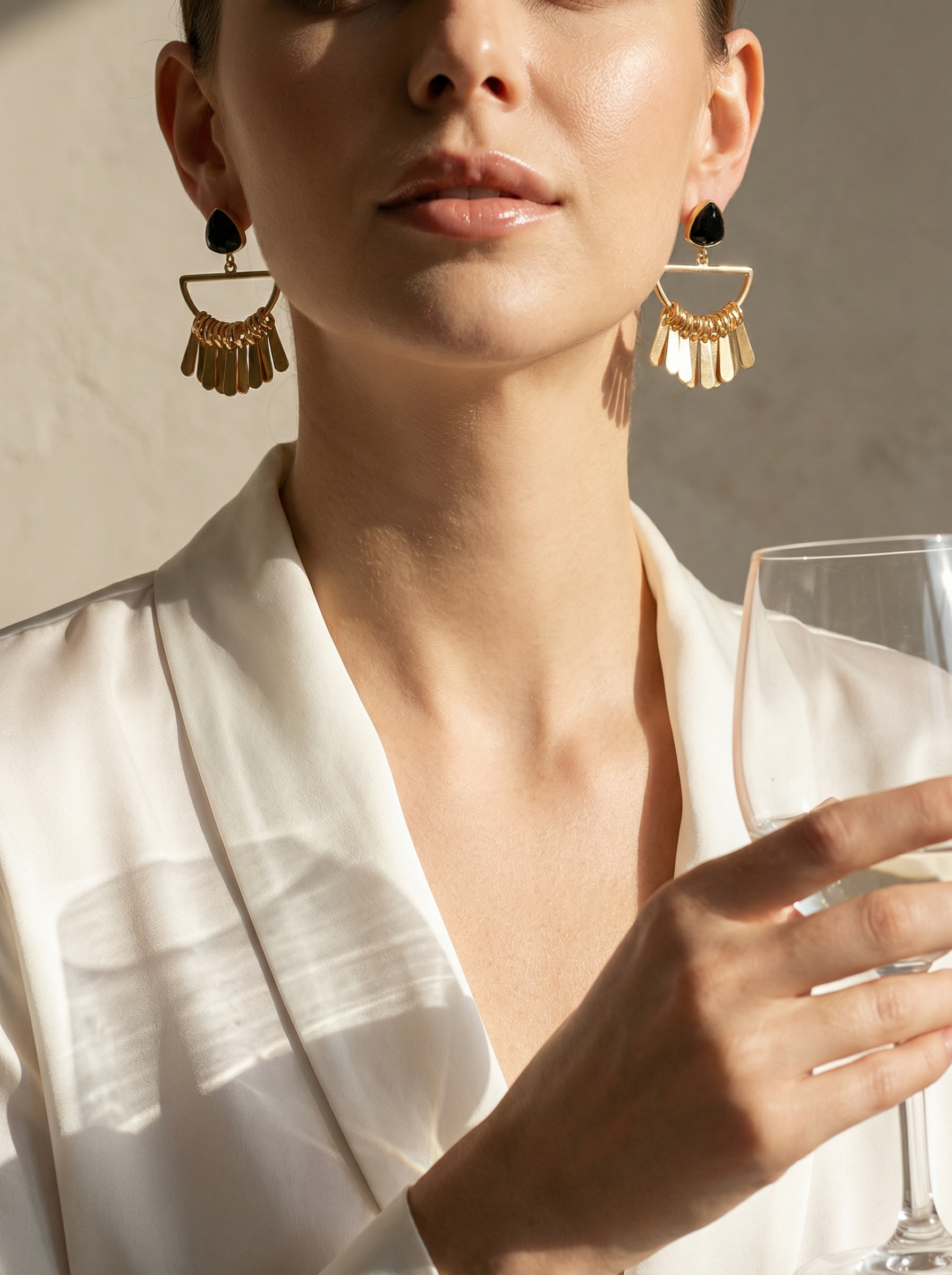 Artisanal Fringe Earrings - Golden Hour Editorial