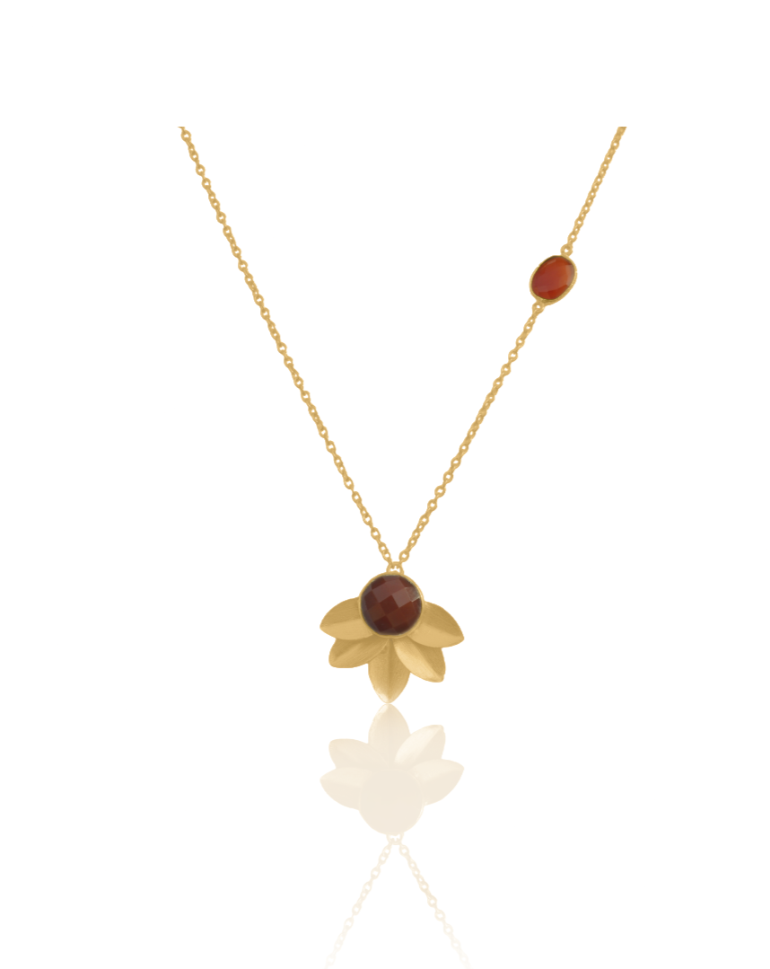 Nature Story Necklace - Handmade Brass with 22K Gold Plating