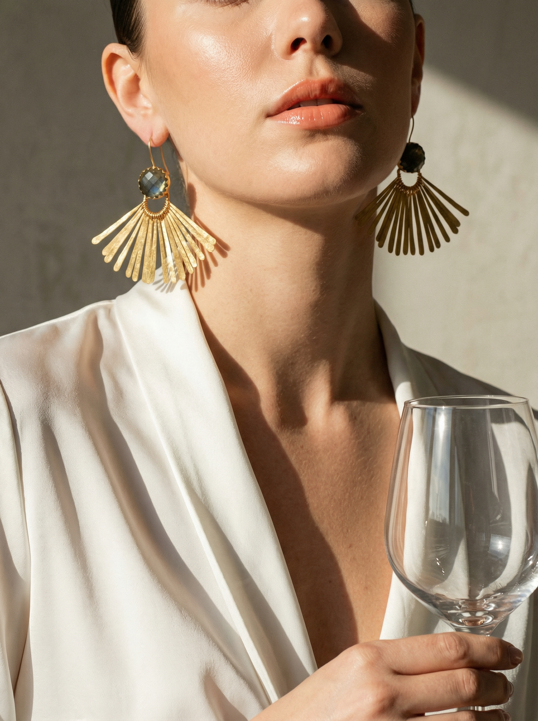 Artisan Fringe Earrings - Golden Hour Editorial 1