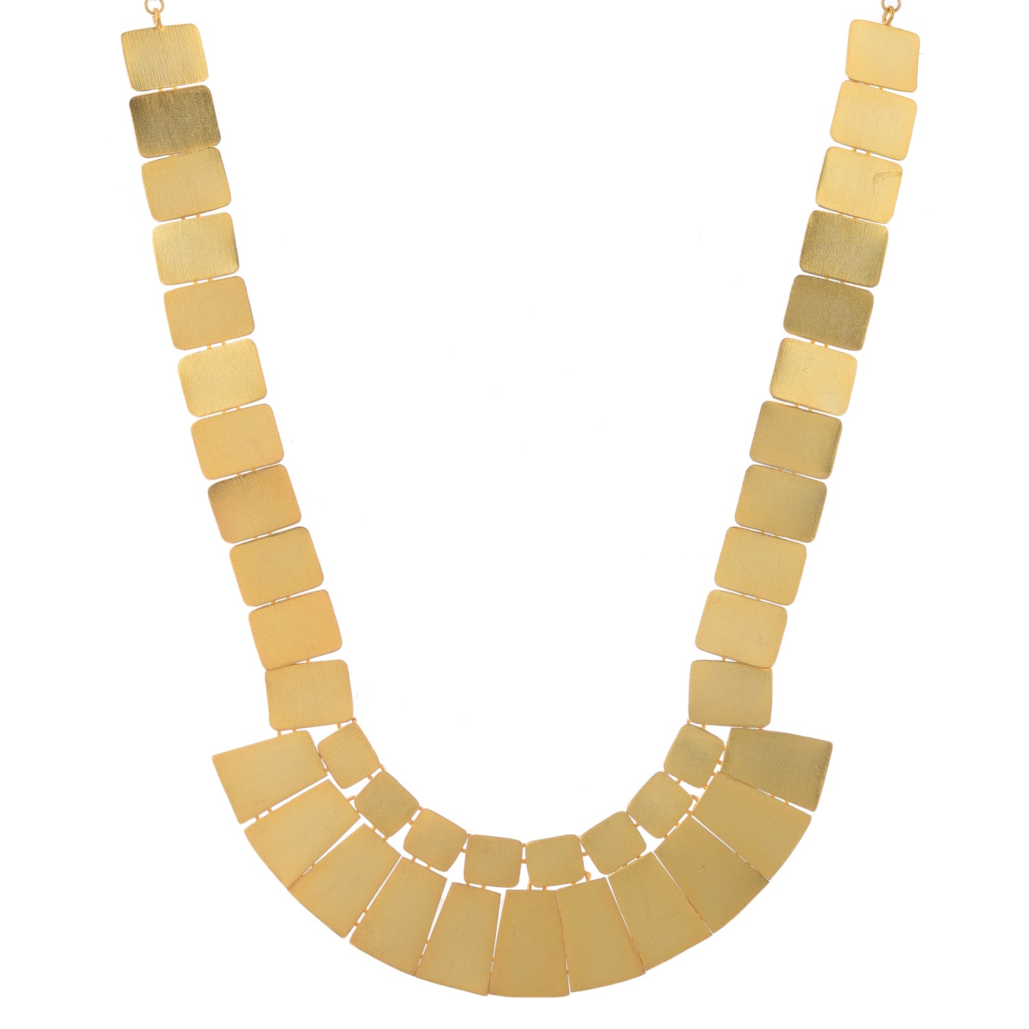 Maiden Necklace - Brass with 22K Gold Plate and Raw Amethyst Stones