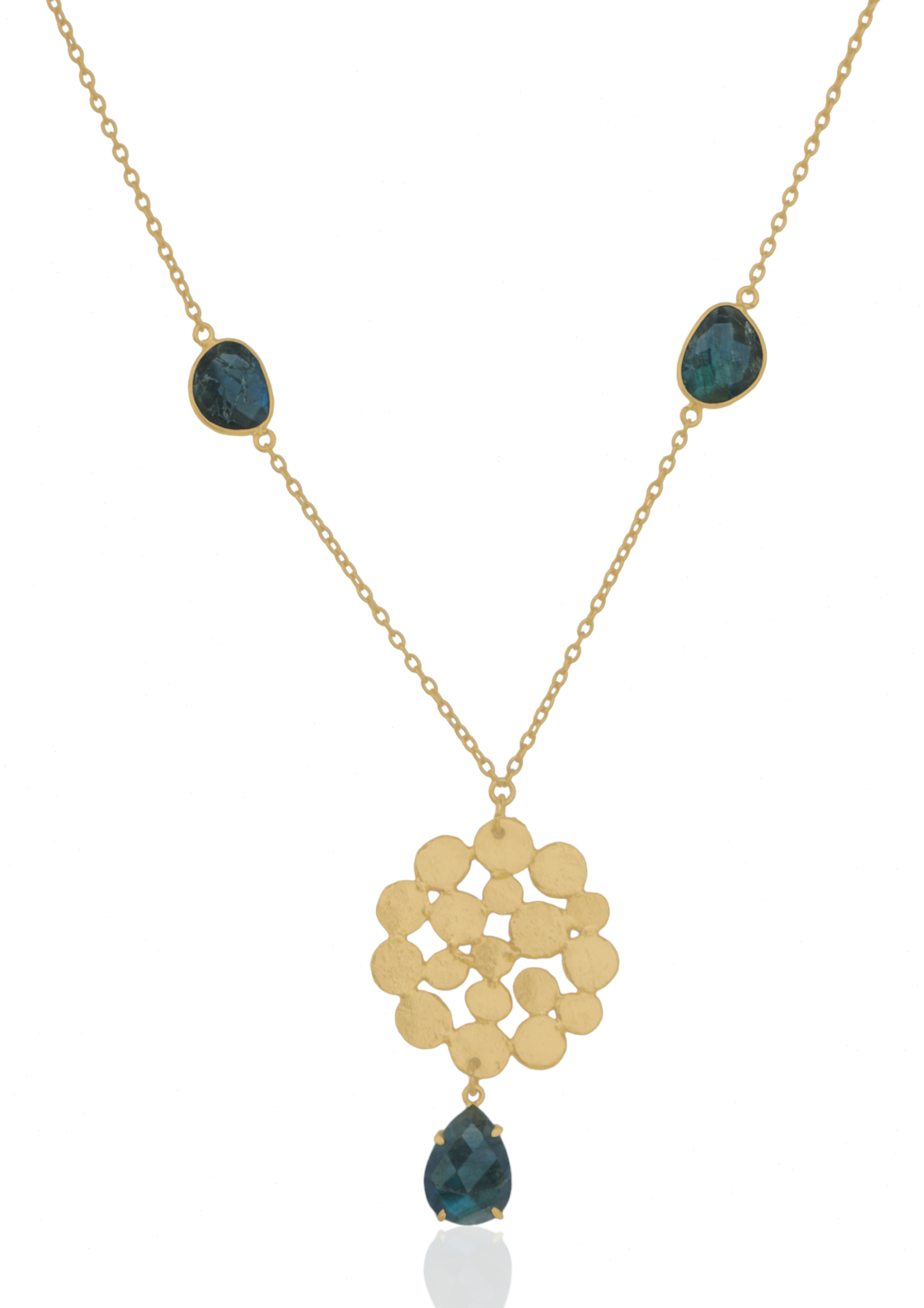 Maiden Necklace - Brass Pendant with 18K Gold Plating