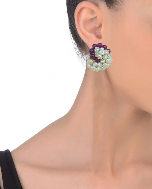 Everyday Radiance: Lightweight Ethical Gold-Plated Earrings with Natural Stones