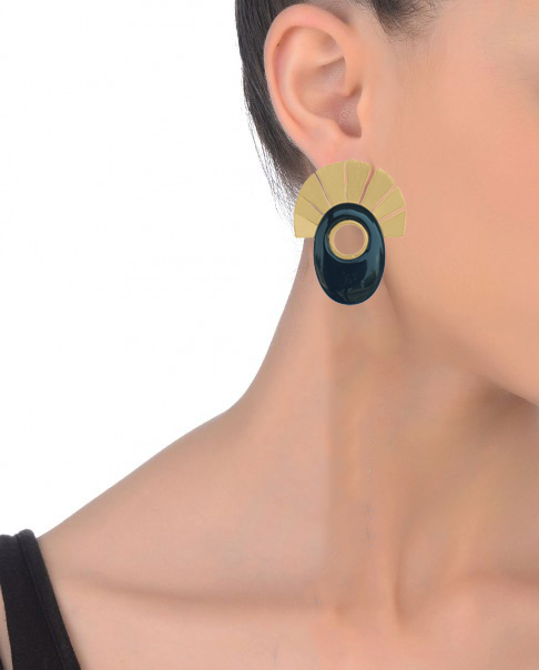 Handcrafted Metal Blast Earrings – Bold Elegance for Women