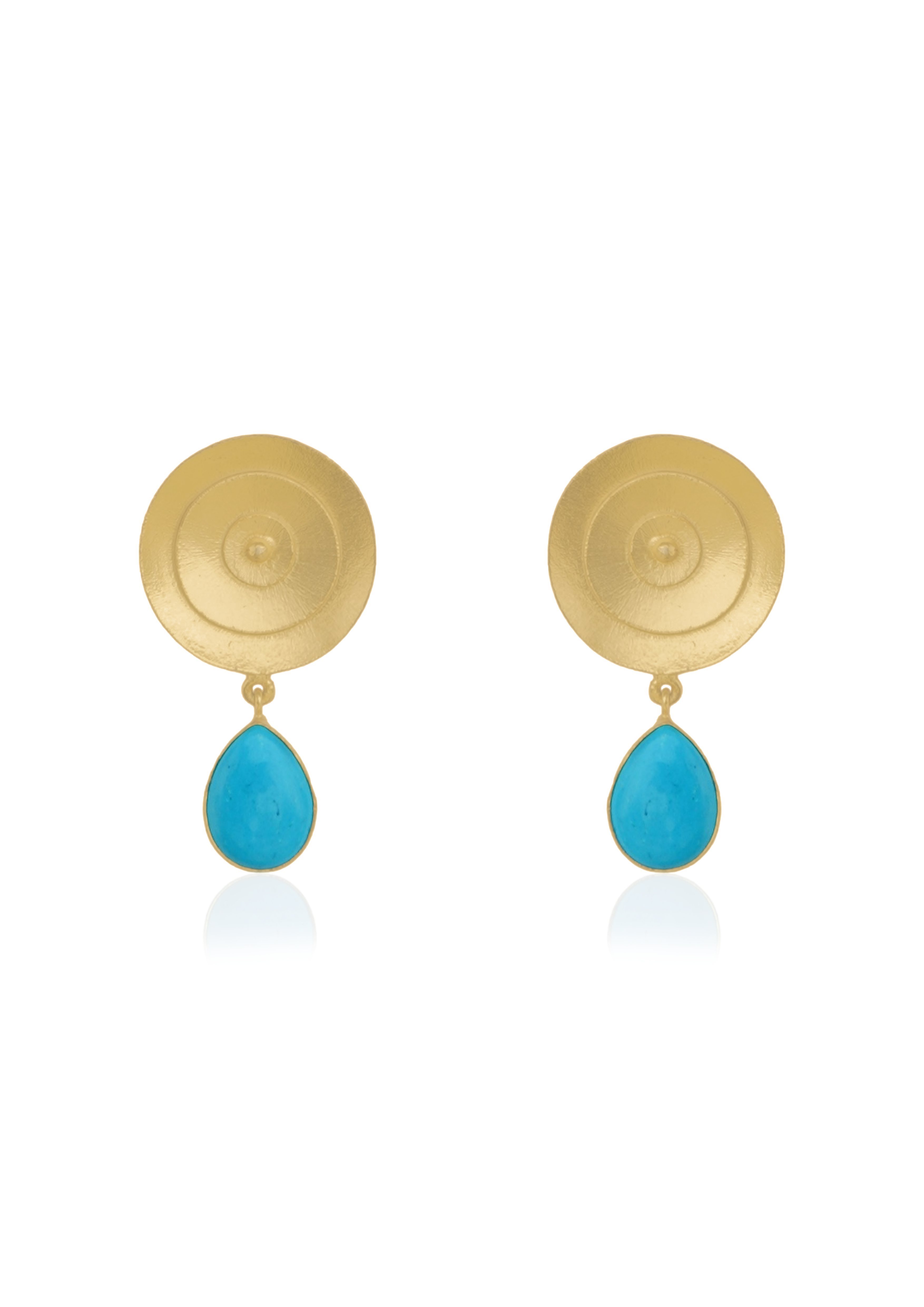 Handmade Metal blast Earrings 18k Gold for women