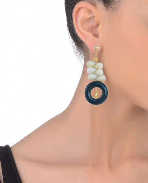 Metal Blast Earrings 50mm x 21mm – Lightweight 18K Gold-Plated