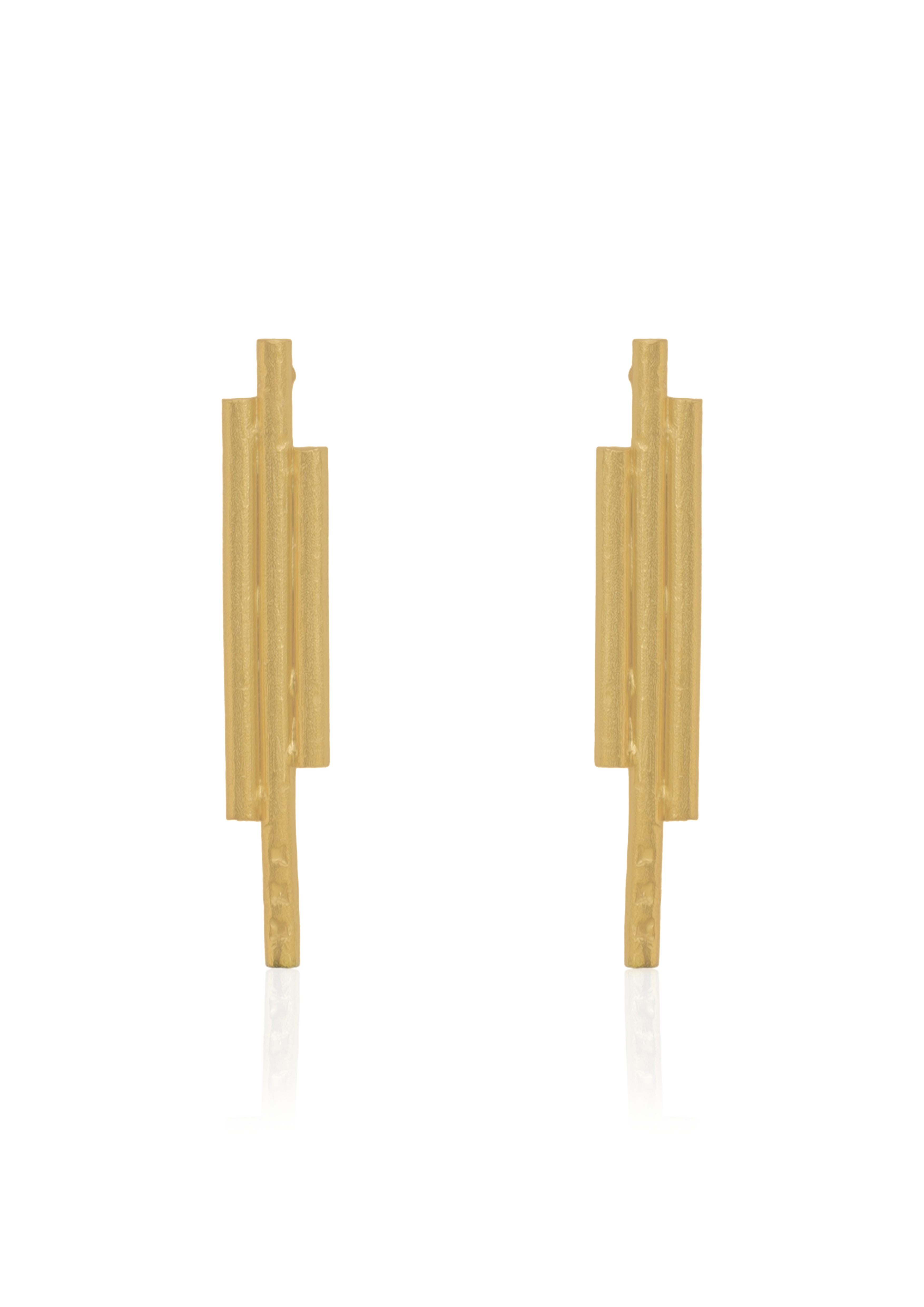 Metal Blast Earrings 58mm x 8mm – Lightweight 18K Gold-Plated