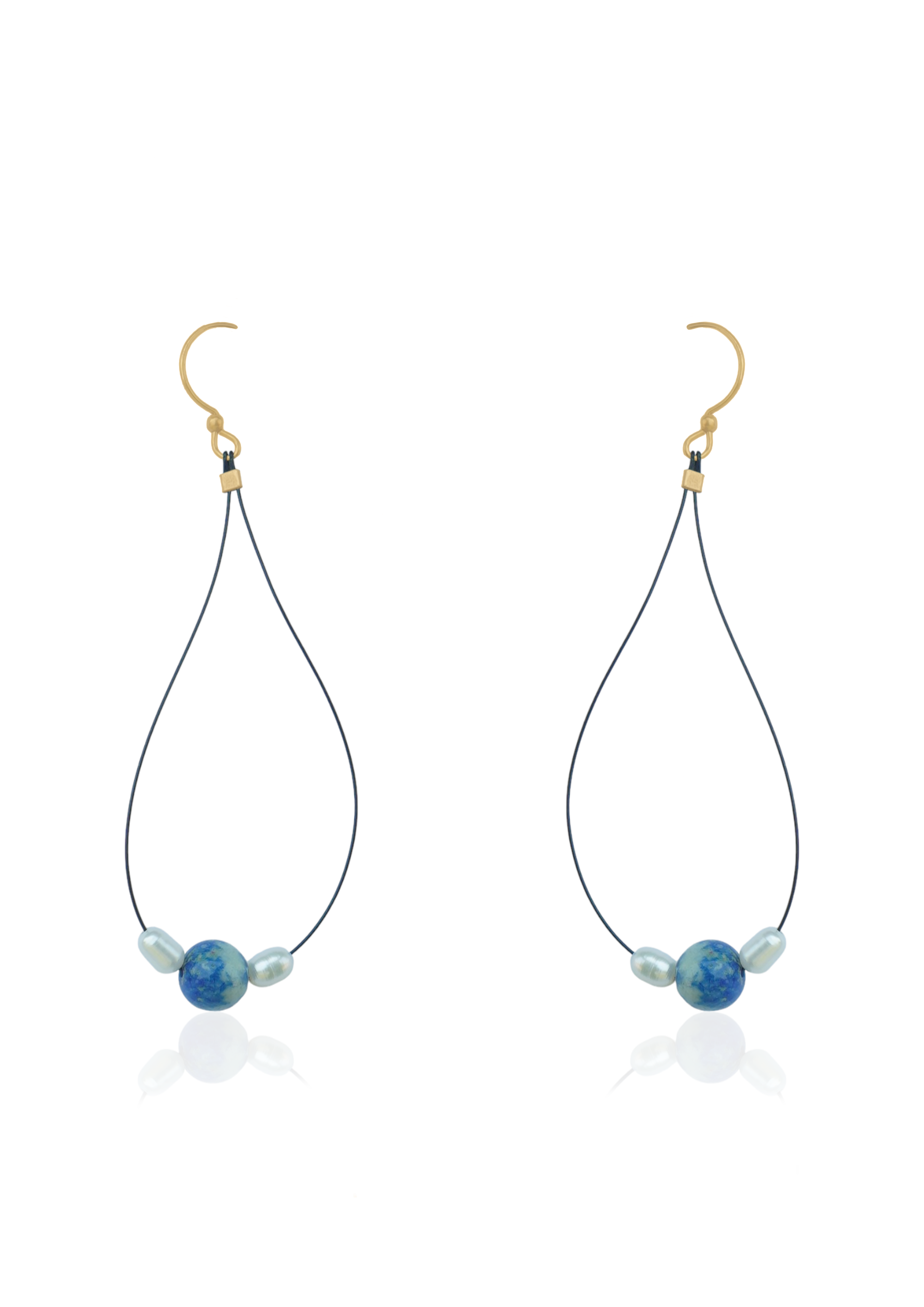 Metal Blast 79mm x 30mm Earrings – Effortless 18K Gold-Plated Design