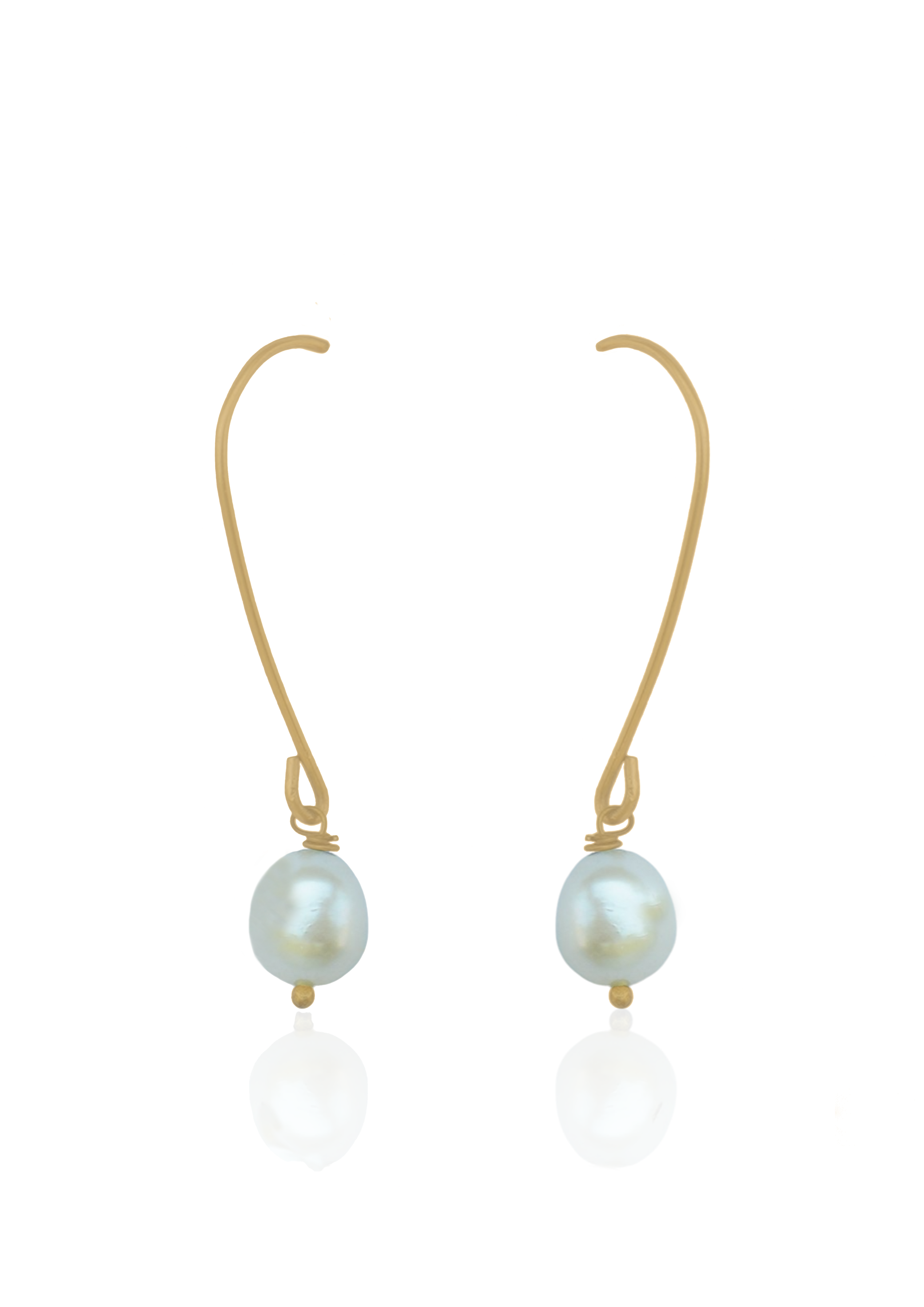 38mm x 8mm Metal Blast Threader Earrings – Lightweight Gold-Plated Elegance