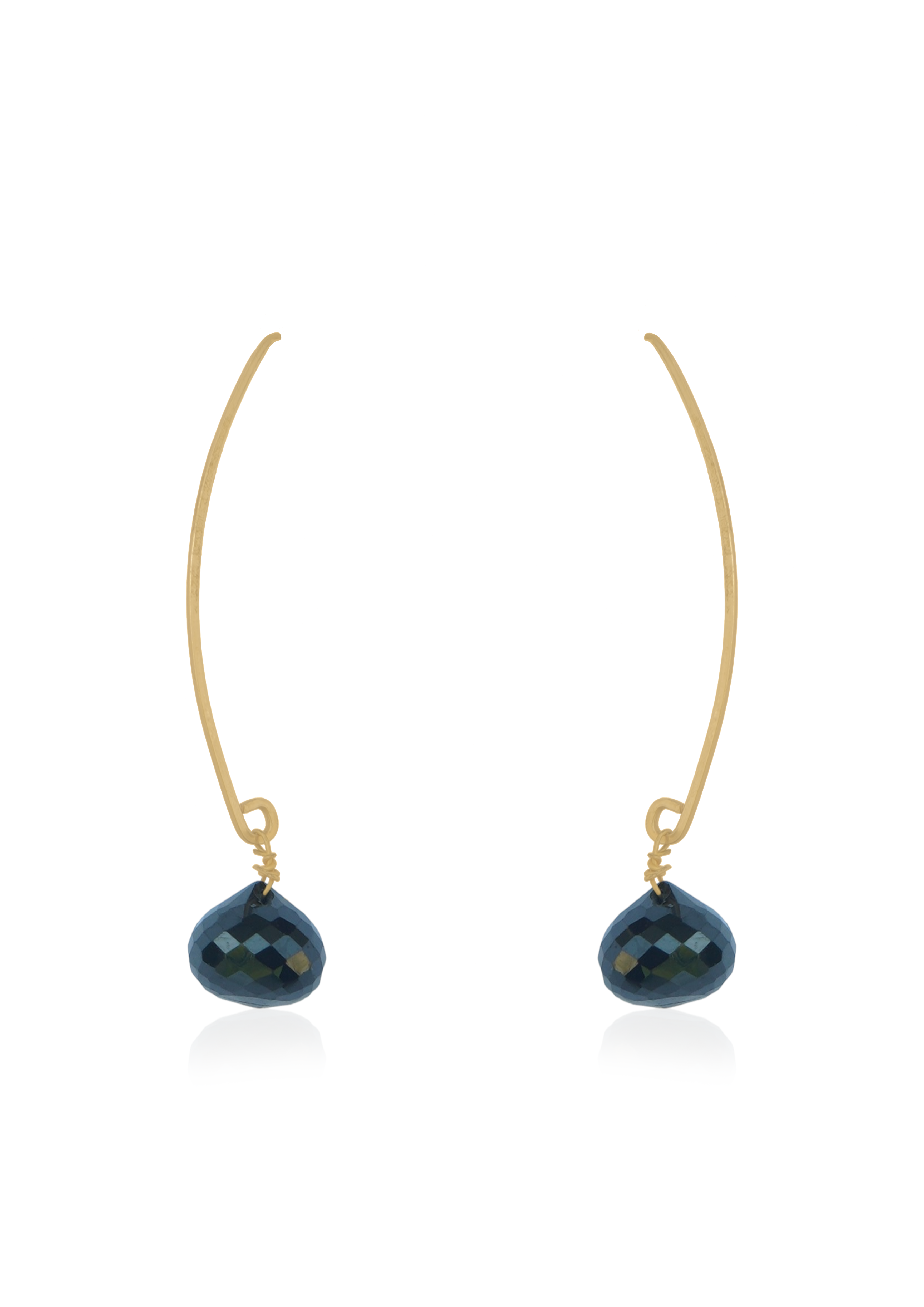 53mm x 12mm Metal Blast Threader Earring – Lightweight Gold-Plated Elegance for Every Day