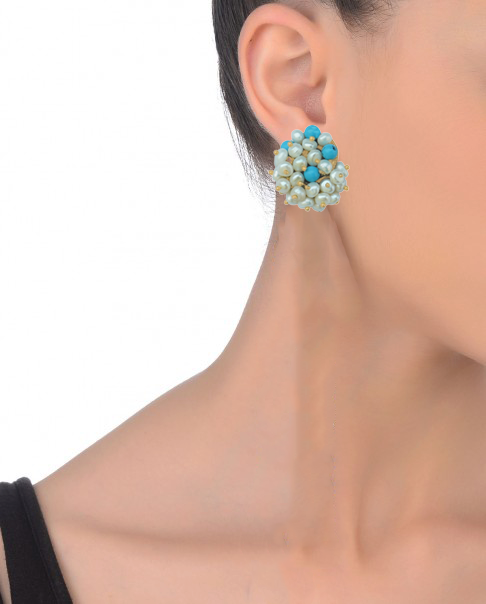 Metal Blast Earrings 24mm x 24mm – Super Light 18K Gold-Plated for Daily Wear