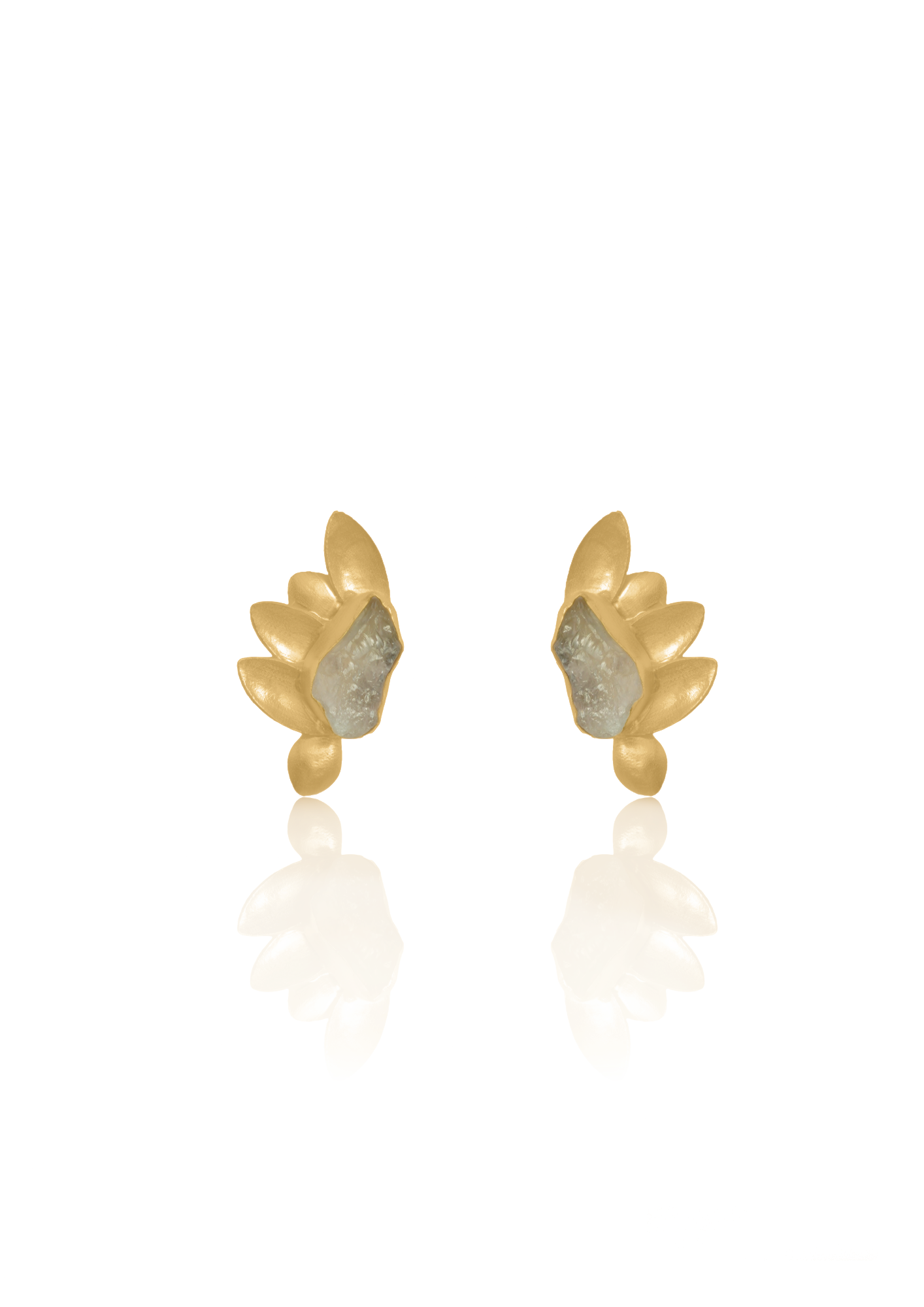 Nature Earrings - 36mm Height with 22K Gold plating