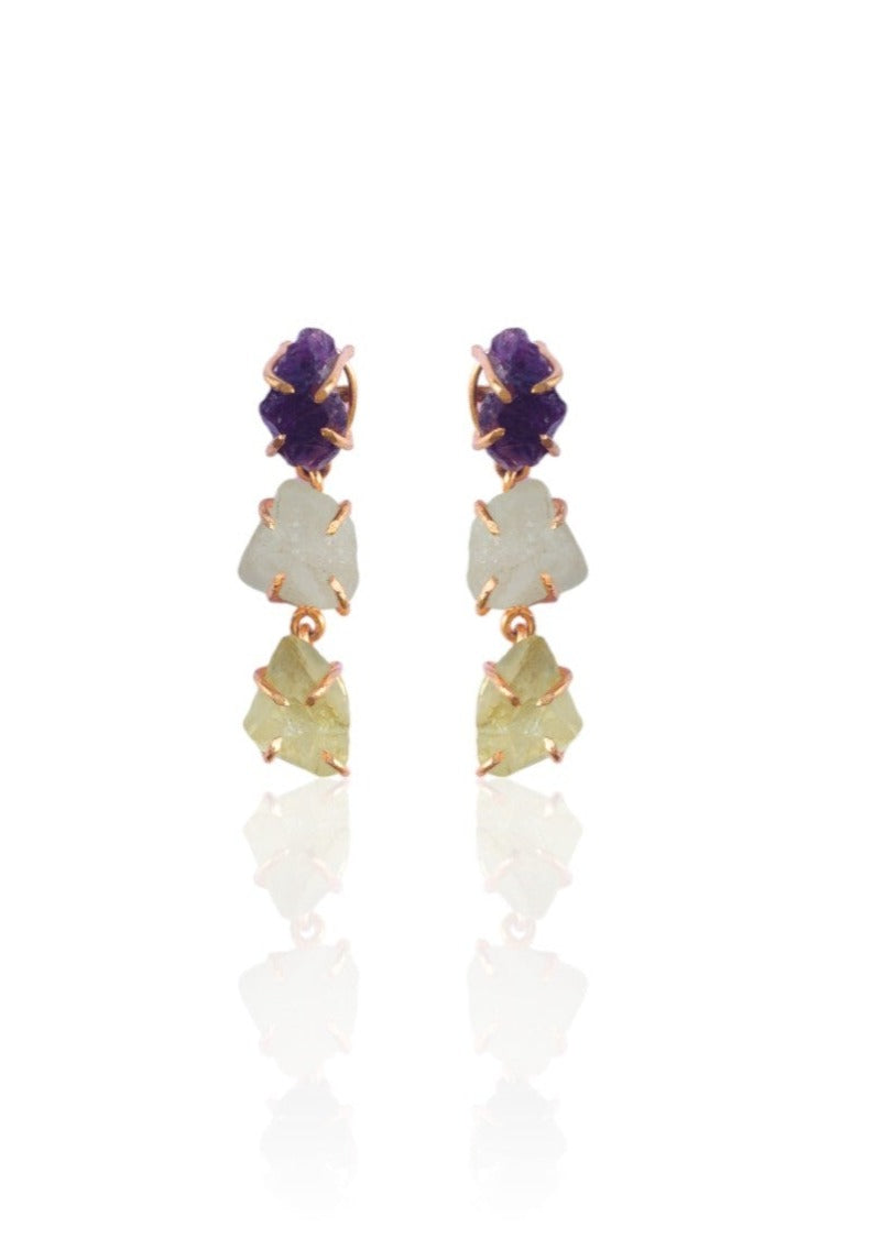 Elegant NOOR Earrings – 45mm Handcrafted Drop with 18K Gold Plating for Indian-Inspired Style