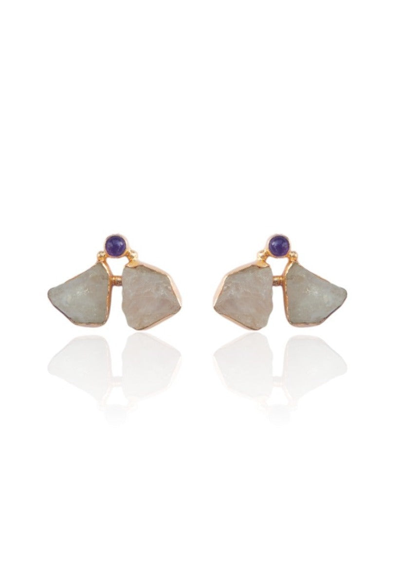 NOOR Earrings – 27mm Handcrafted with 18K Gold Plating, Perfect for Traditional Indian Attire