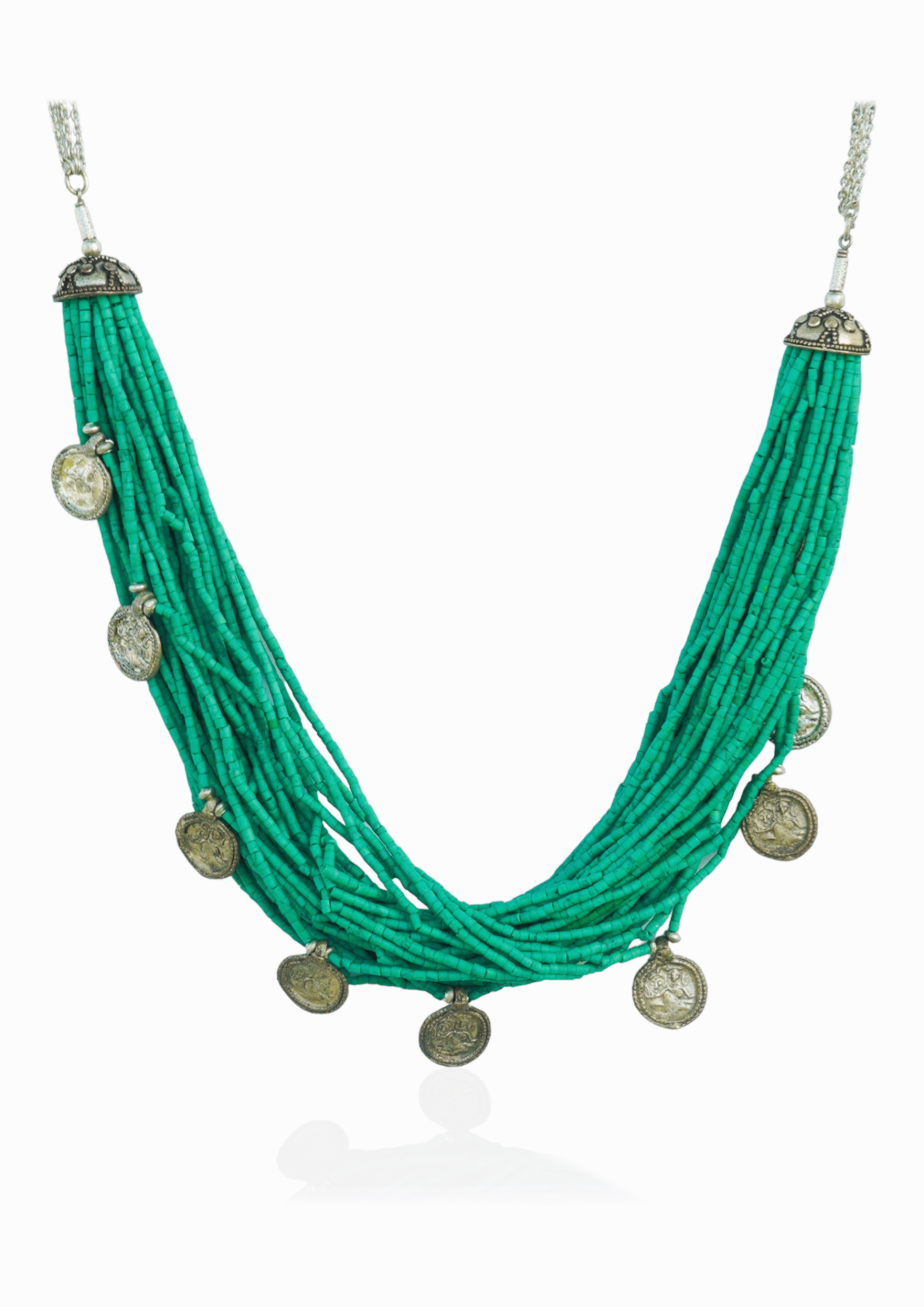 Revati Necklace - Brass Adorned with 22K Gold Plate and Natural Accents