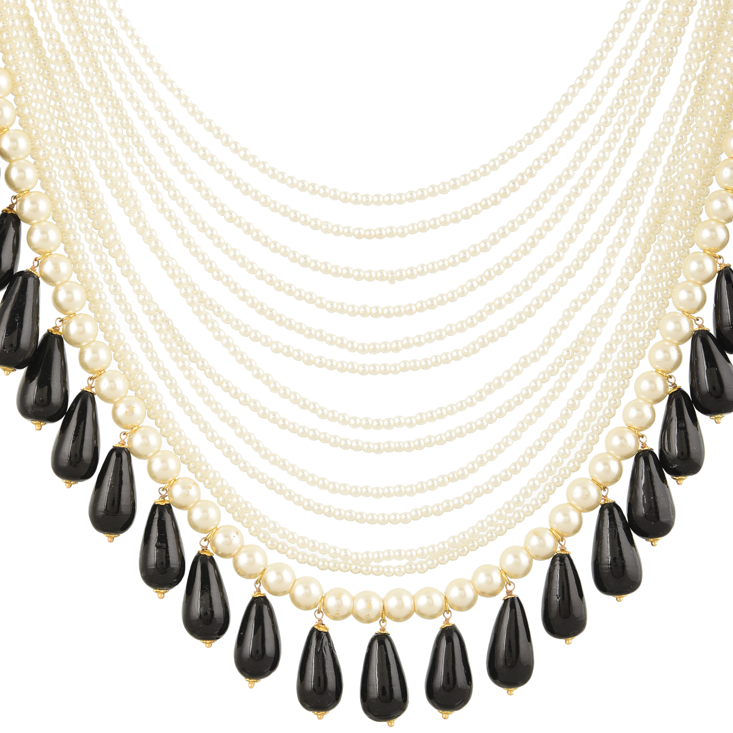 Kali Necklace - Nature-Inspired Brass Chandeliers with 22K Gold Plating