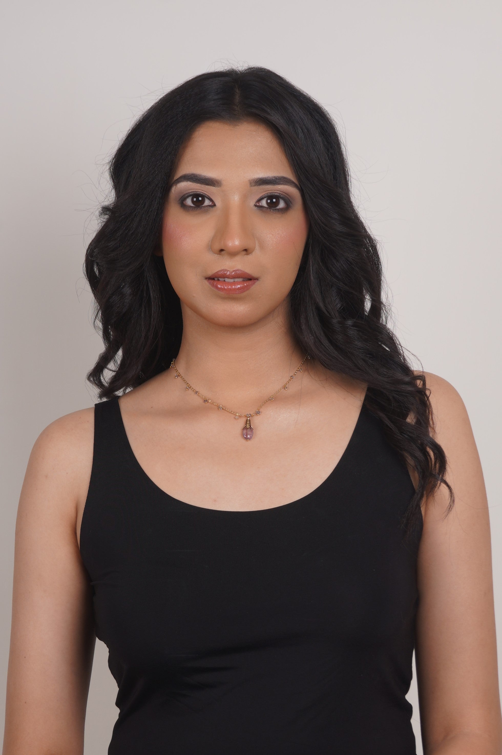 Fine One Necklace: Handcrafted Tourmaline with 18K Gold Plating