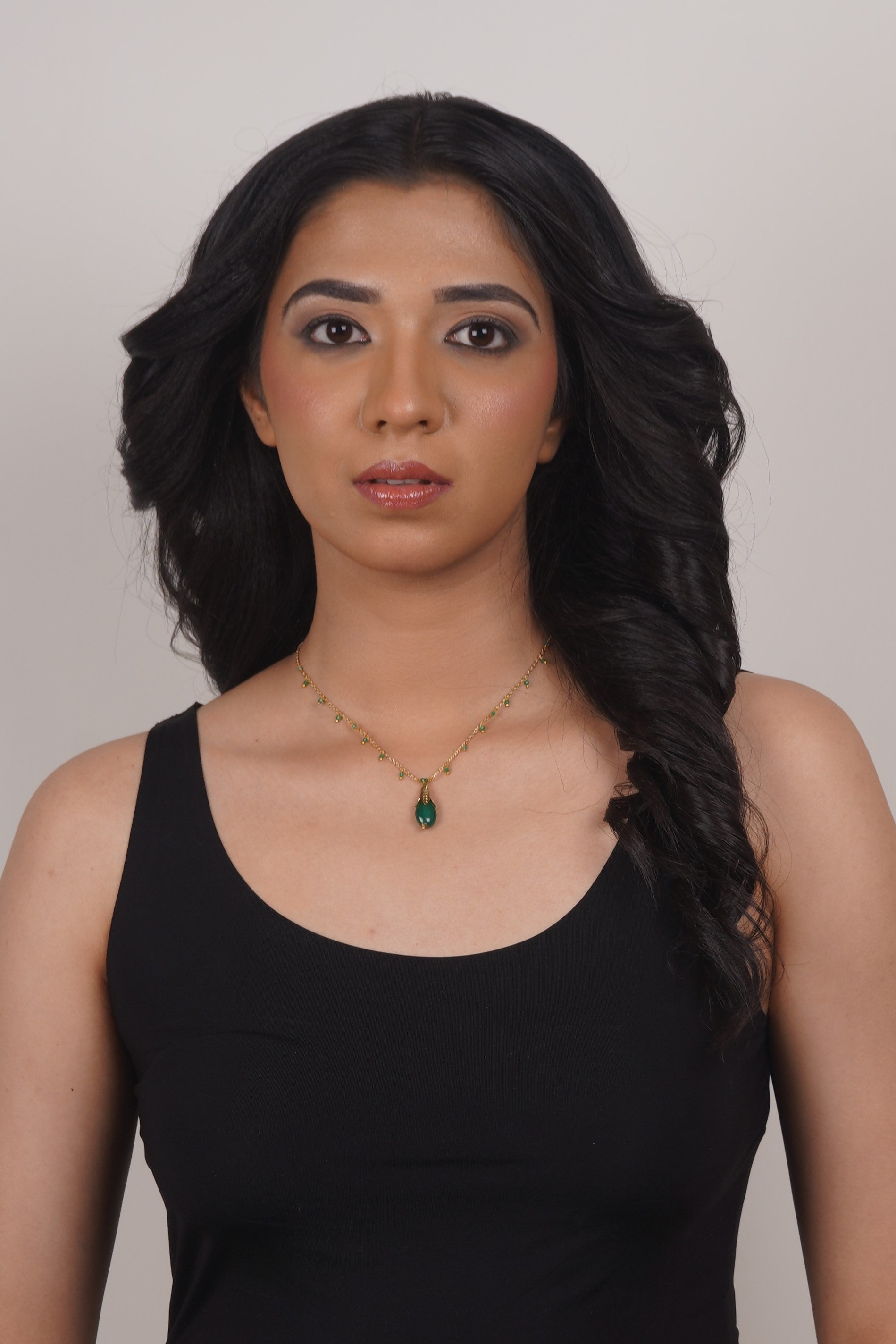 Fine One Necklace with Brass and 18K Gold Finish