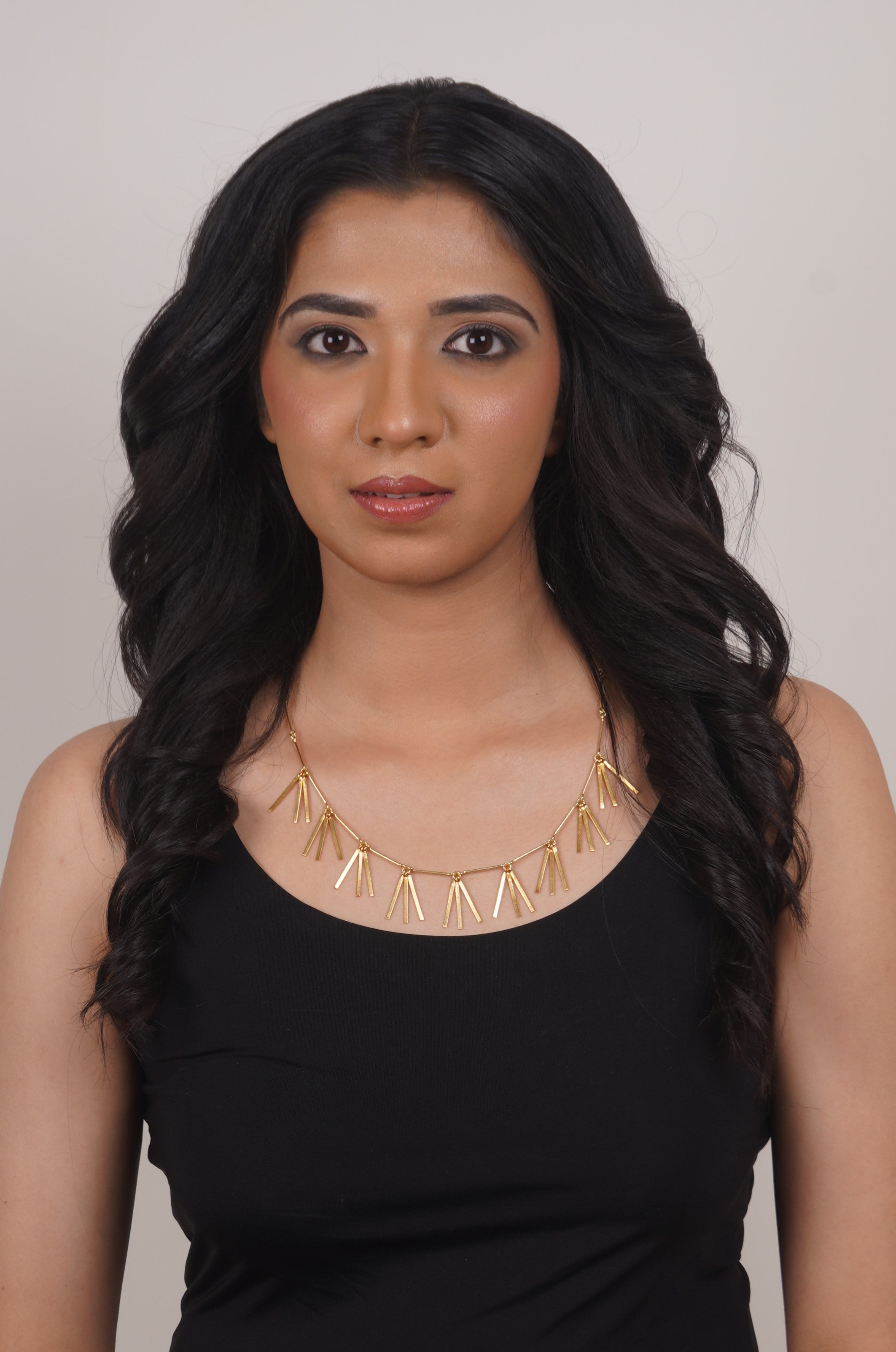 Fine One Necklace with Sustainable Matt Gold Finish