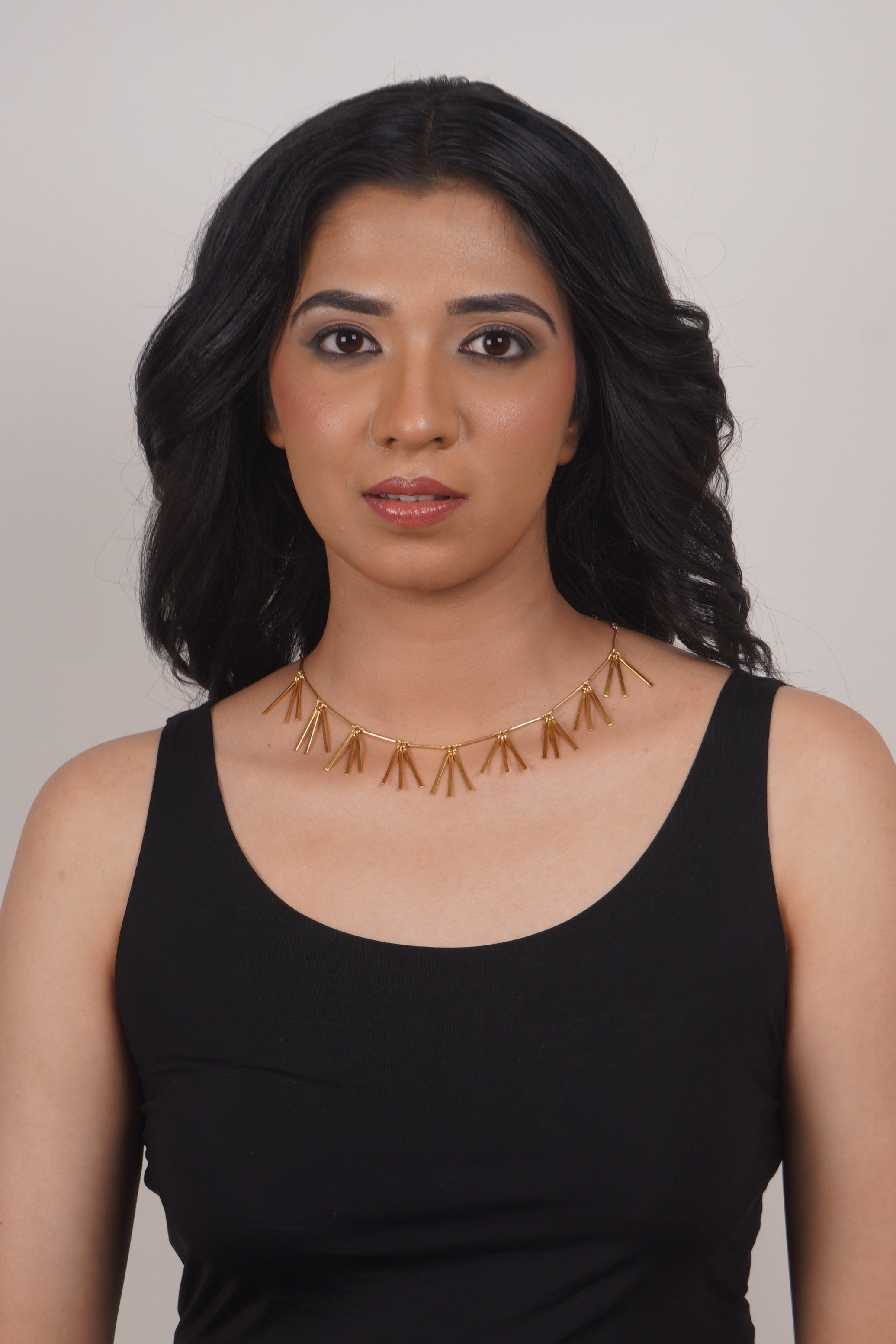 Fine One Necklace with Sustainable Matt Gold Finish