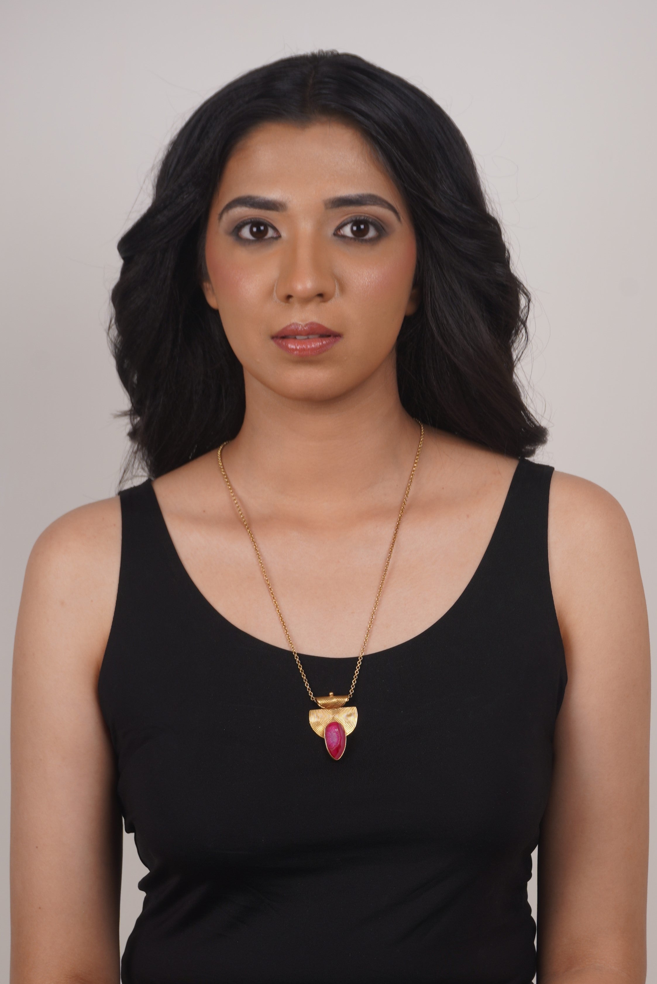Fine One Necklace with 18K Gold-Plated Brass Pendant