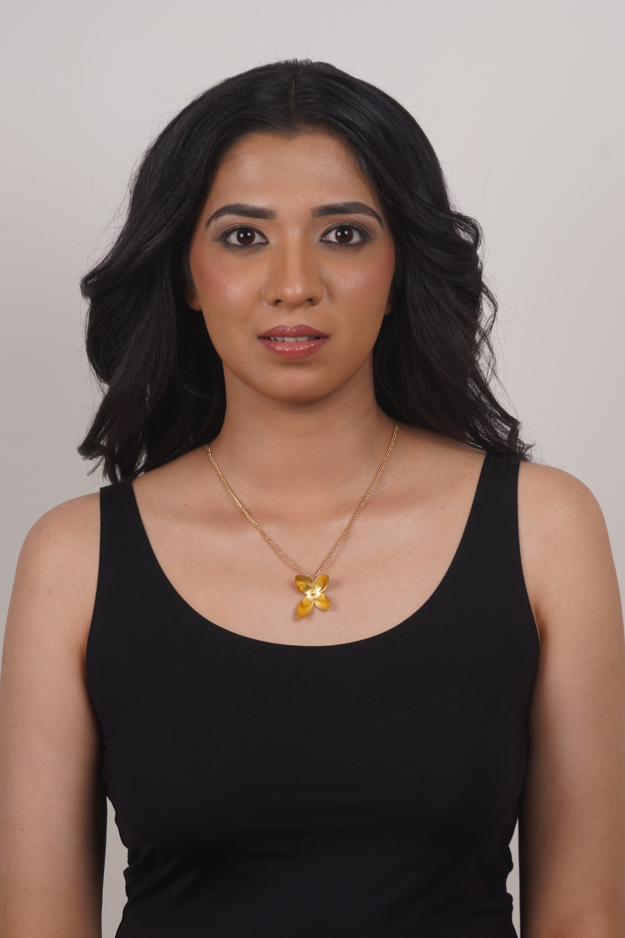 Fine One Necklace: Matte Gold Chandeliers