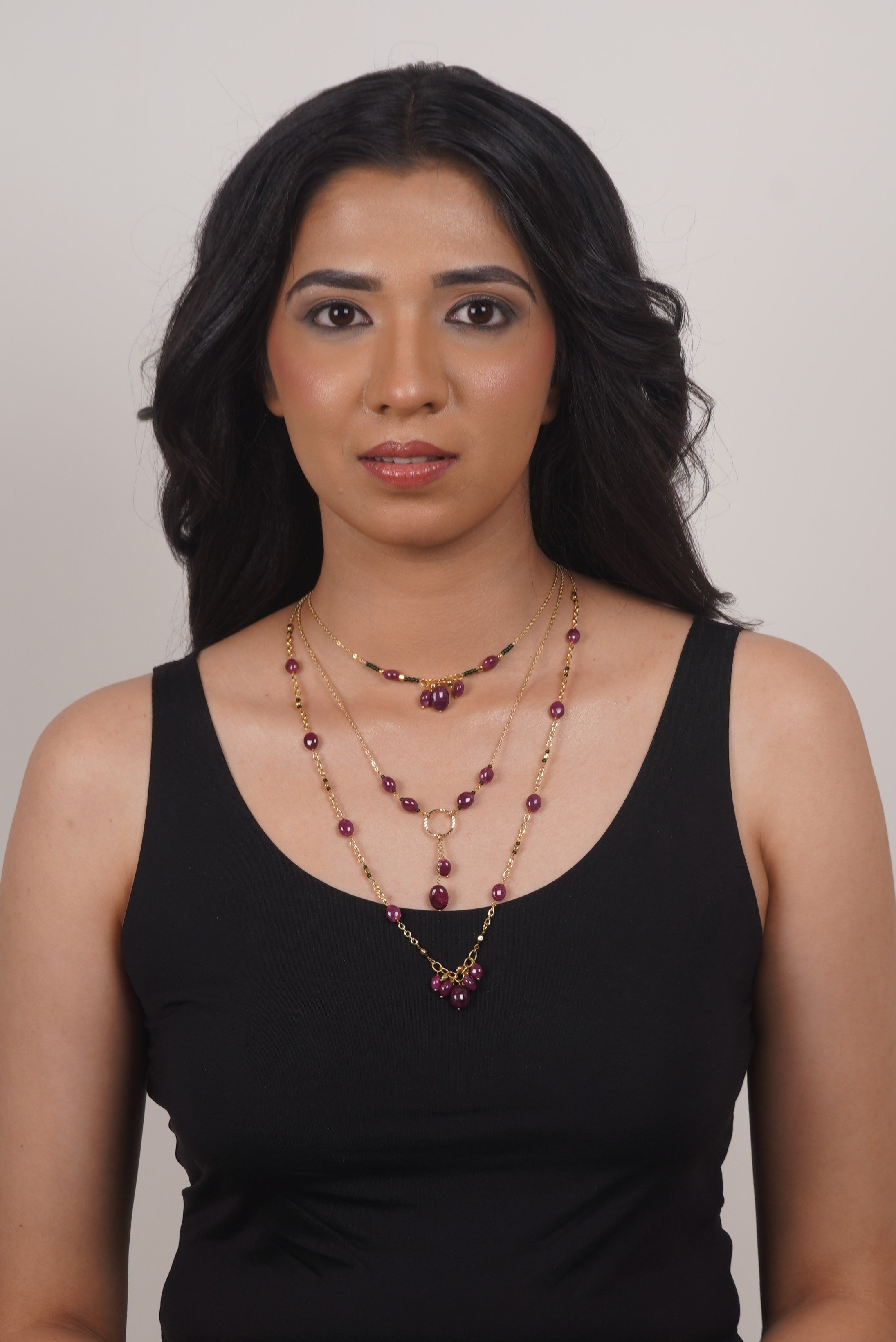 Fine One Necklace - Ruby-Embellished Design with Sustainable Materials