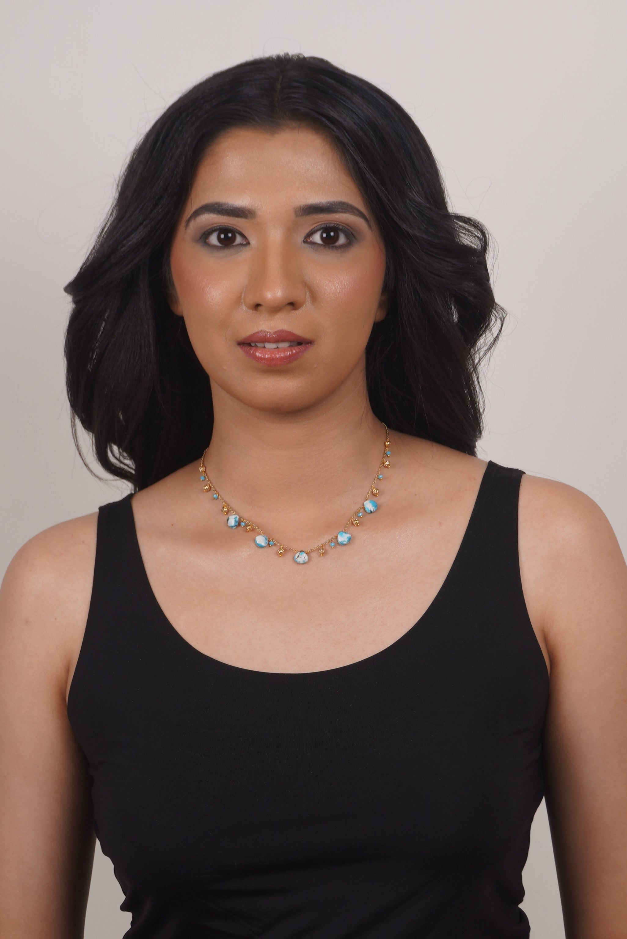 Fine One Necklace - Turquoise with 417mm Adjustable Chain