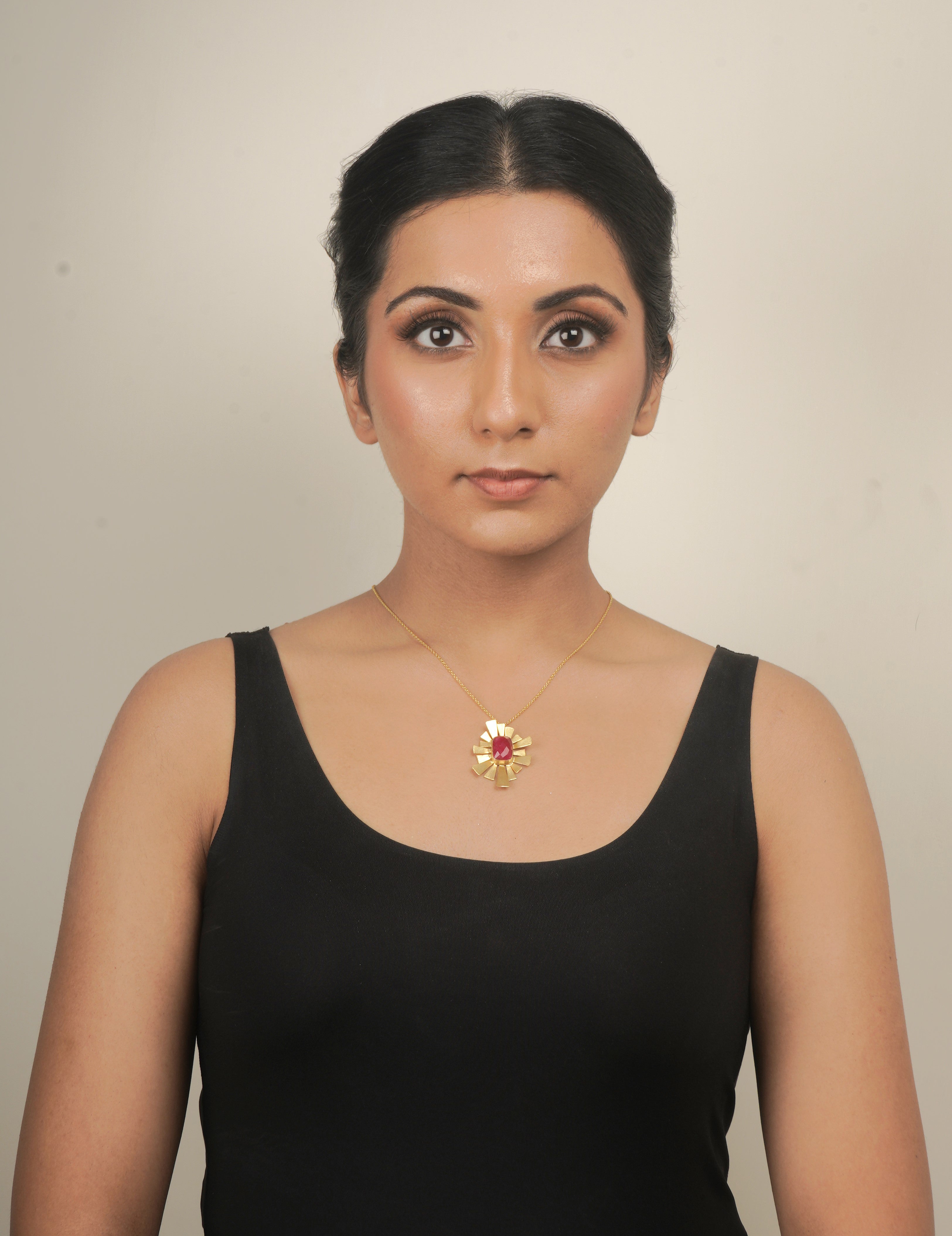 Metal Blast Necklace - Adjustable Chain with 22K Gold Plated Pendant