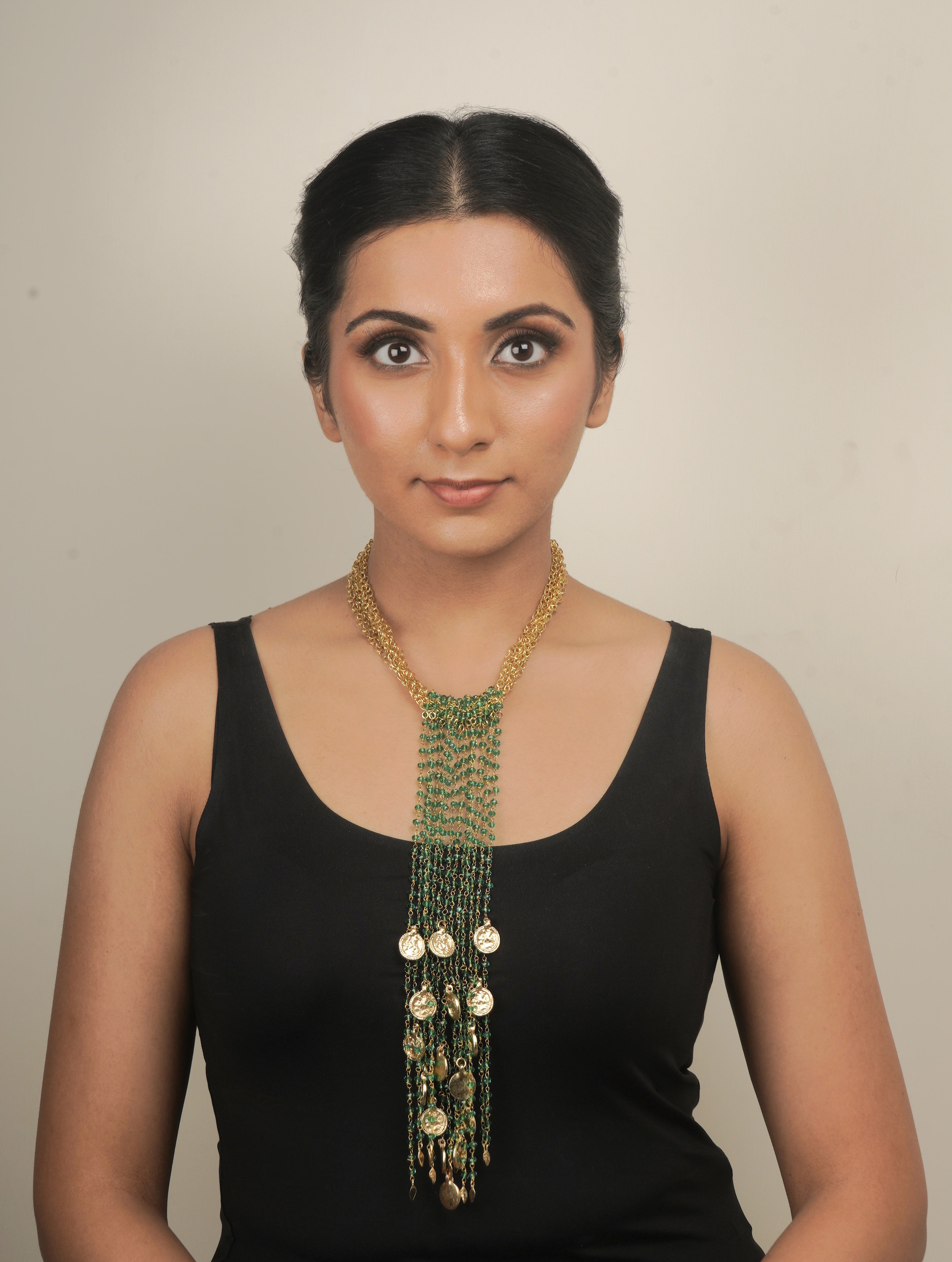 Revati Necklace - Ethical Brass Jewelry with Luxurious 22K Gold Finish