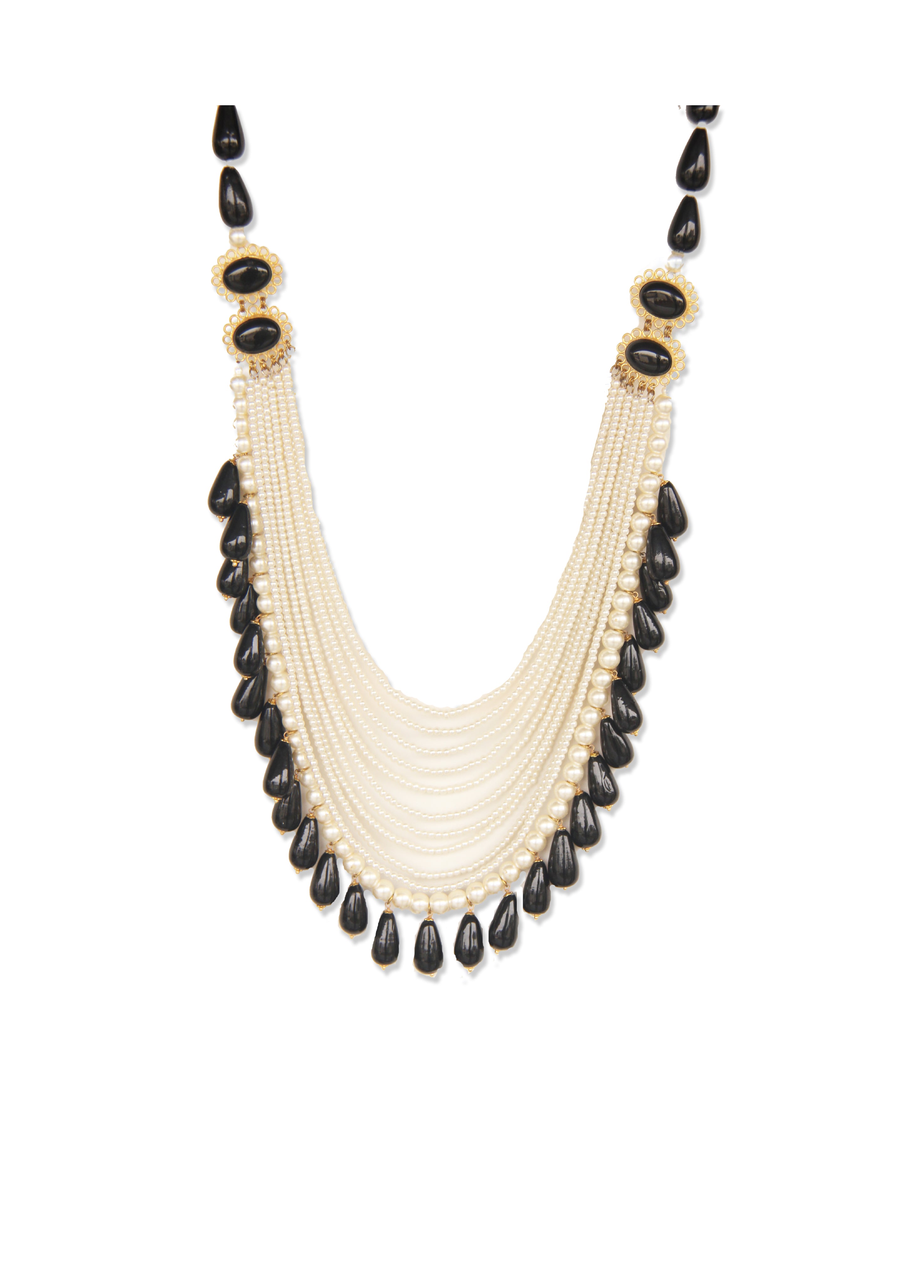 Kali Necklace - Nature-Inspired Brass Chandeliers with 22K Gold Plating