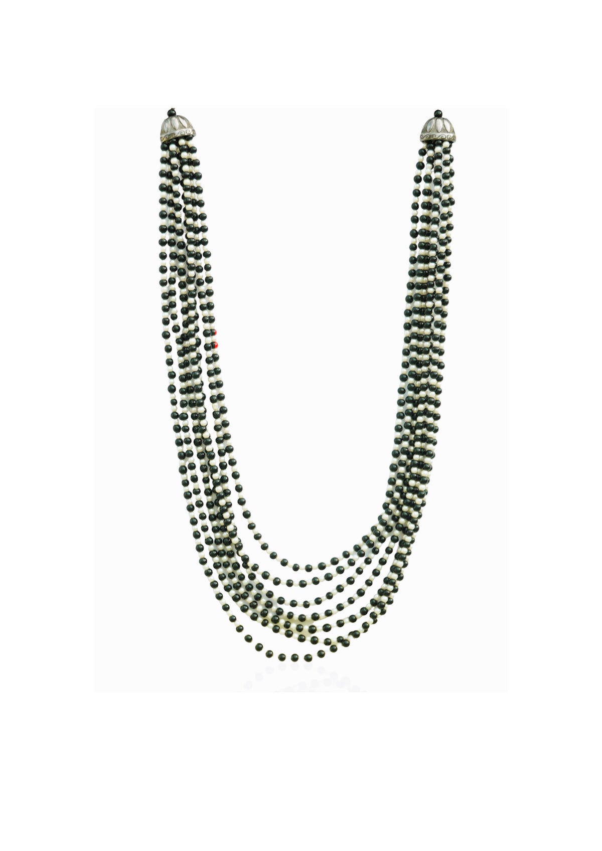 Moti Necklace: Brass, 22K Gold Plate, and Natural Stones