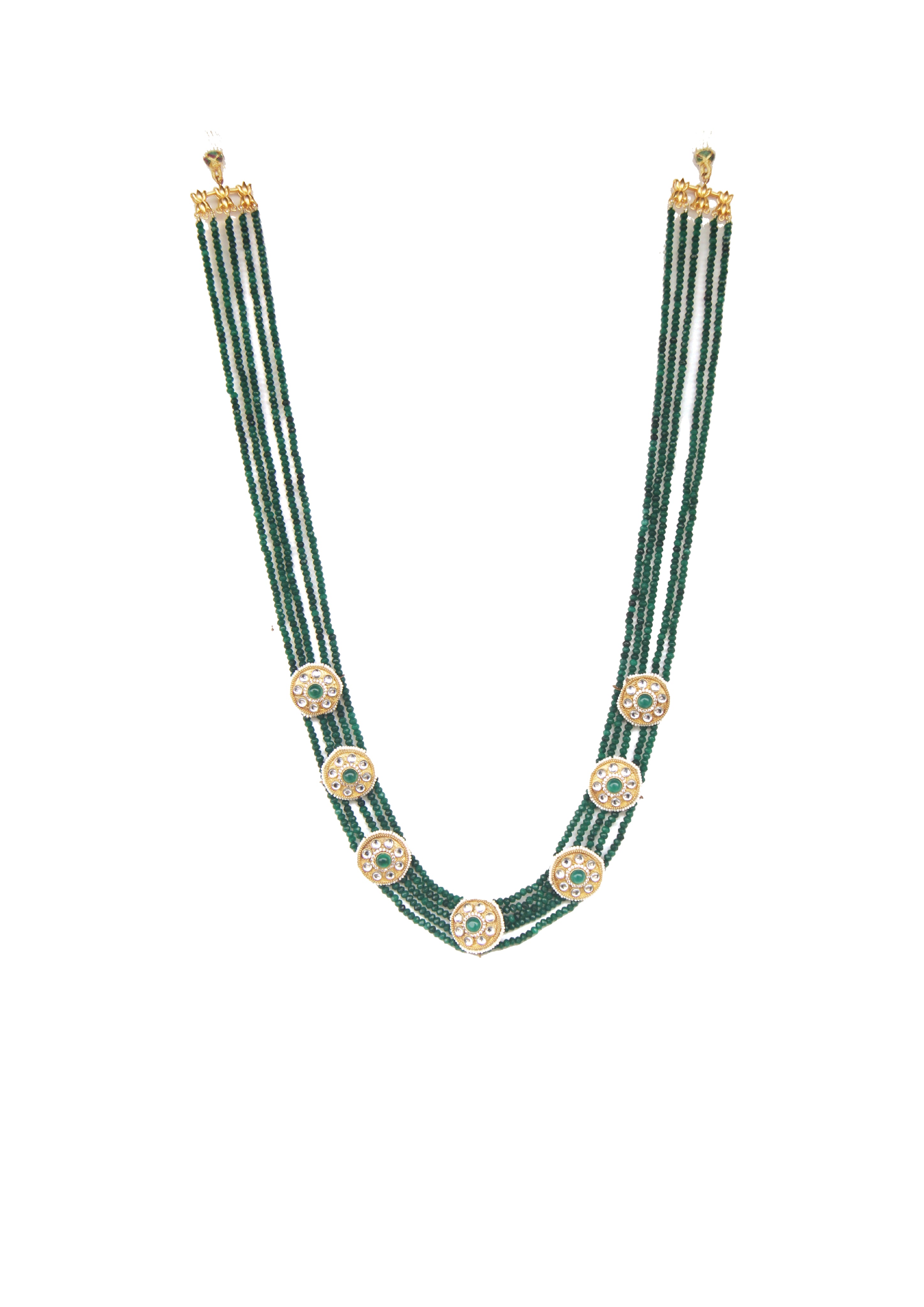 Noor Necklace -  Brass with 22K Gold and Unique Natural Elements