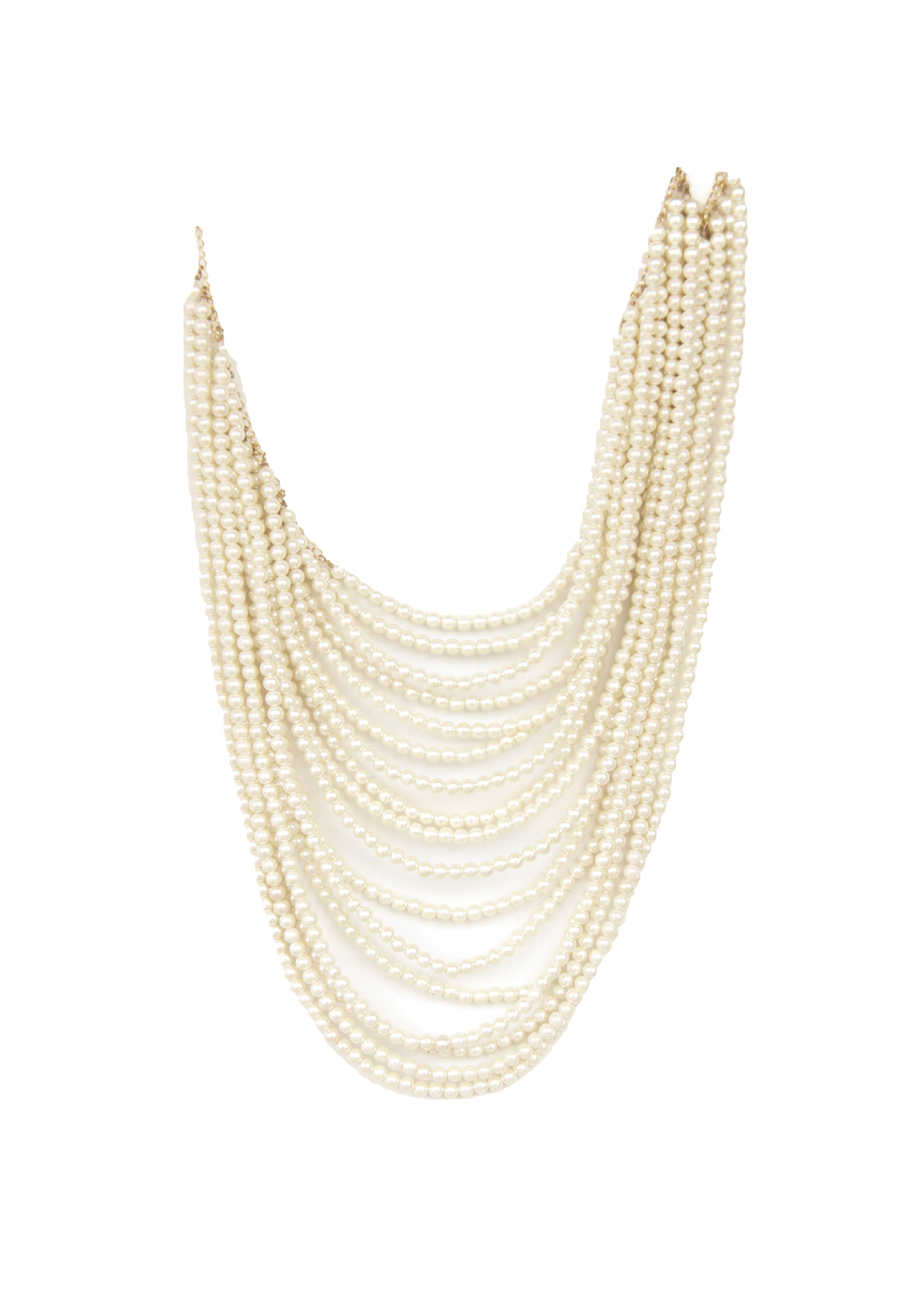 Moti Necklace - Sustainable Brass & Lucite Pearls with Gold Plate
