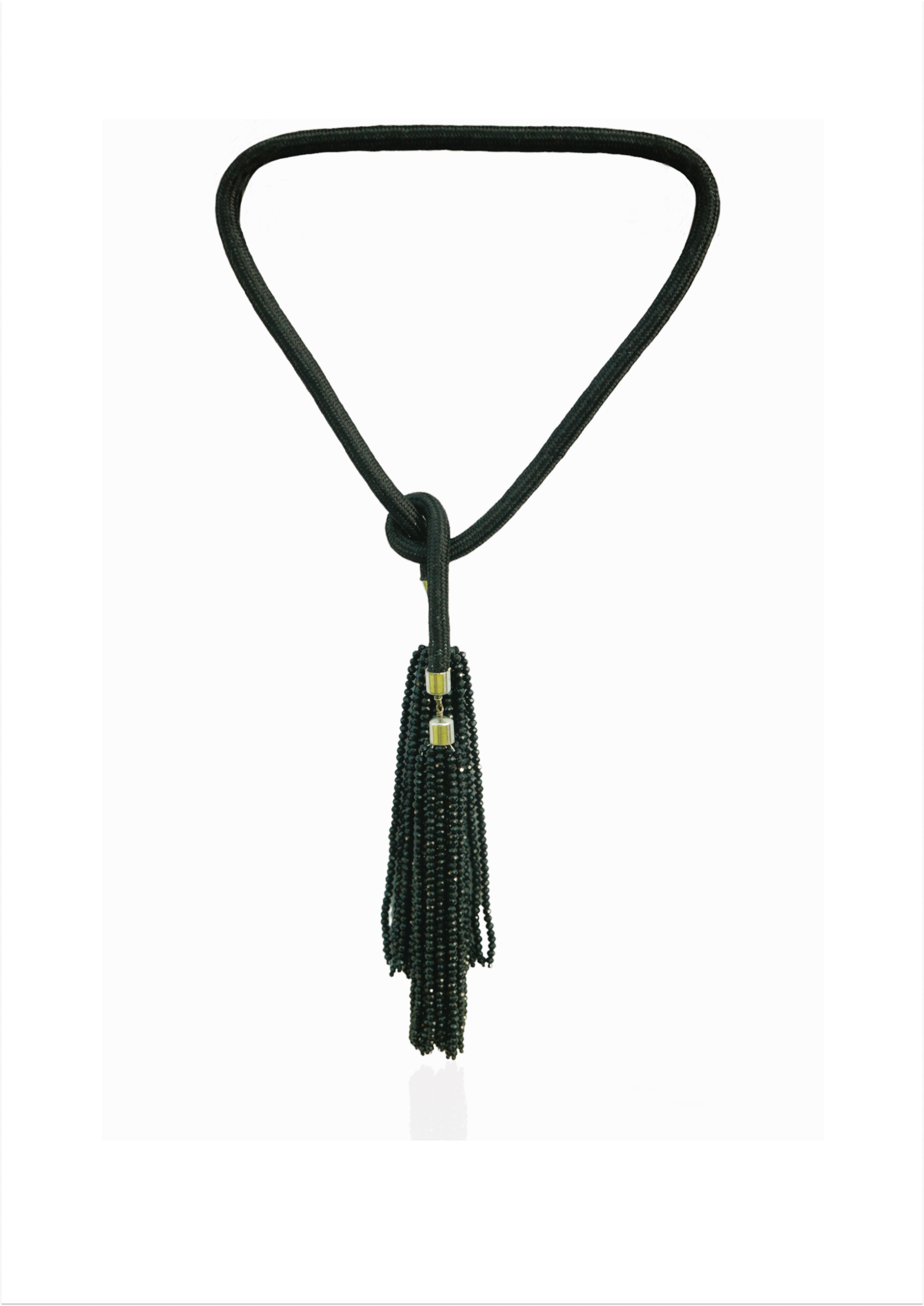 Moti Necklace in Brass with Gold Plate & Crystals