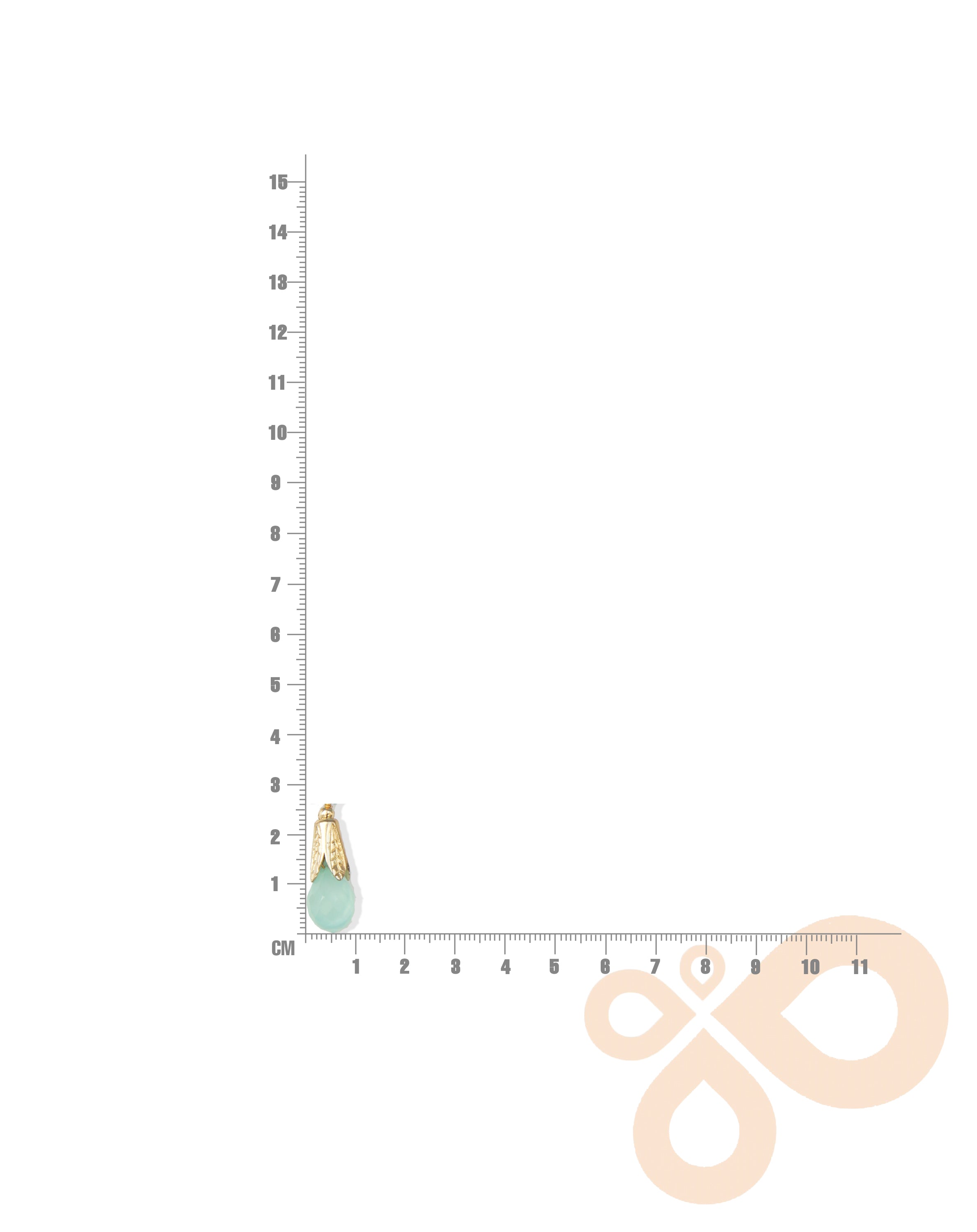 Fine One Necklace - Stylish 26mm Acqua Pendant on 420mm Adjustable Chain