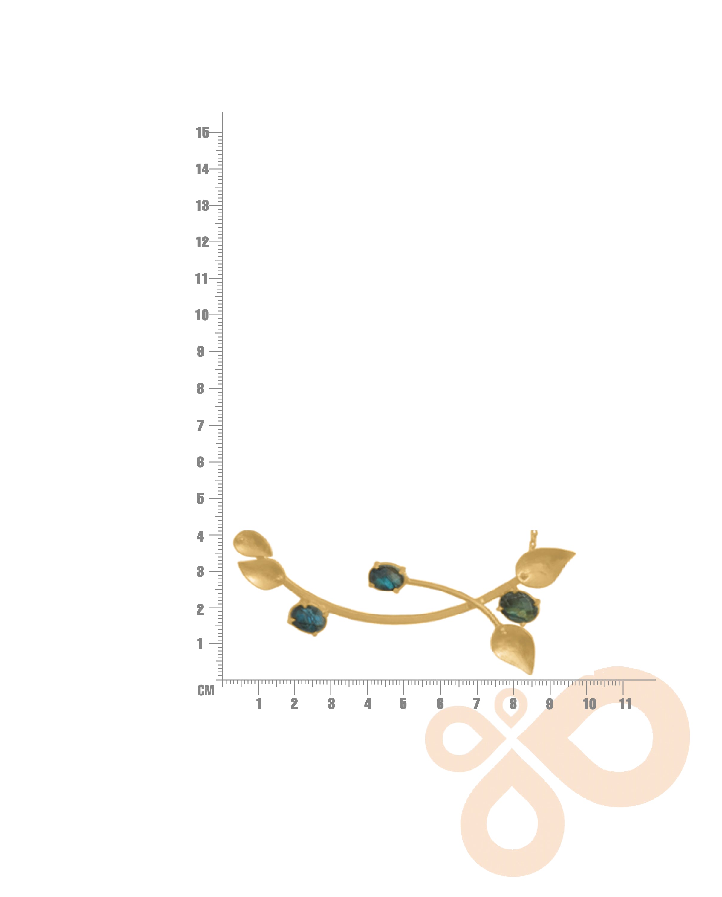 Nature Necklace - Chandelier Pendant in 22K Gold-Plated Brass