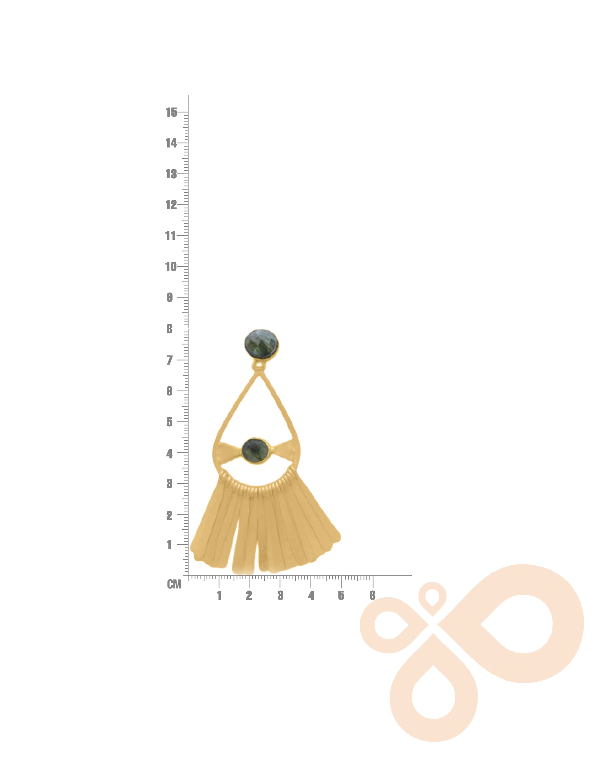 Handmade Fringe Earrings For Women 80mm Height with 18K Gold-Plated Finish