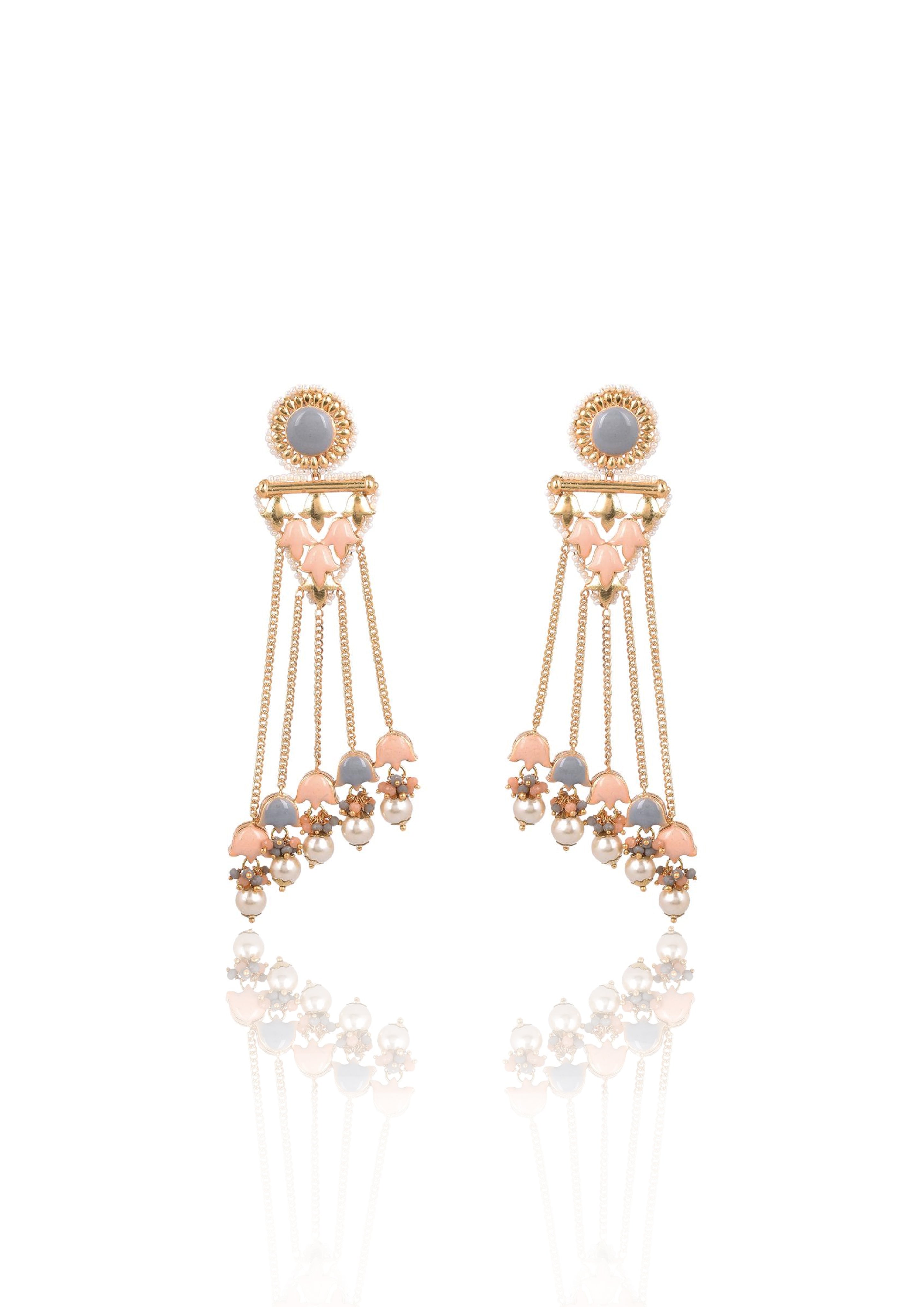 Artisan-Made Jannat Earrings – Stunning 22K Gold-Plated Craftsmanship