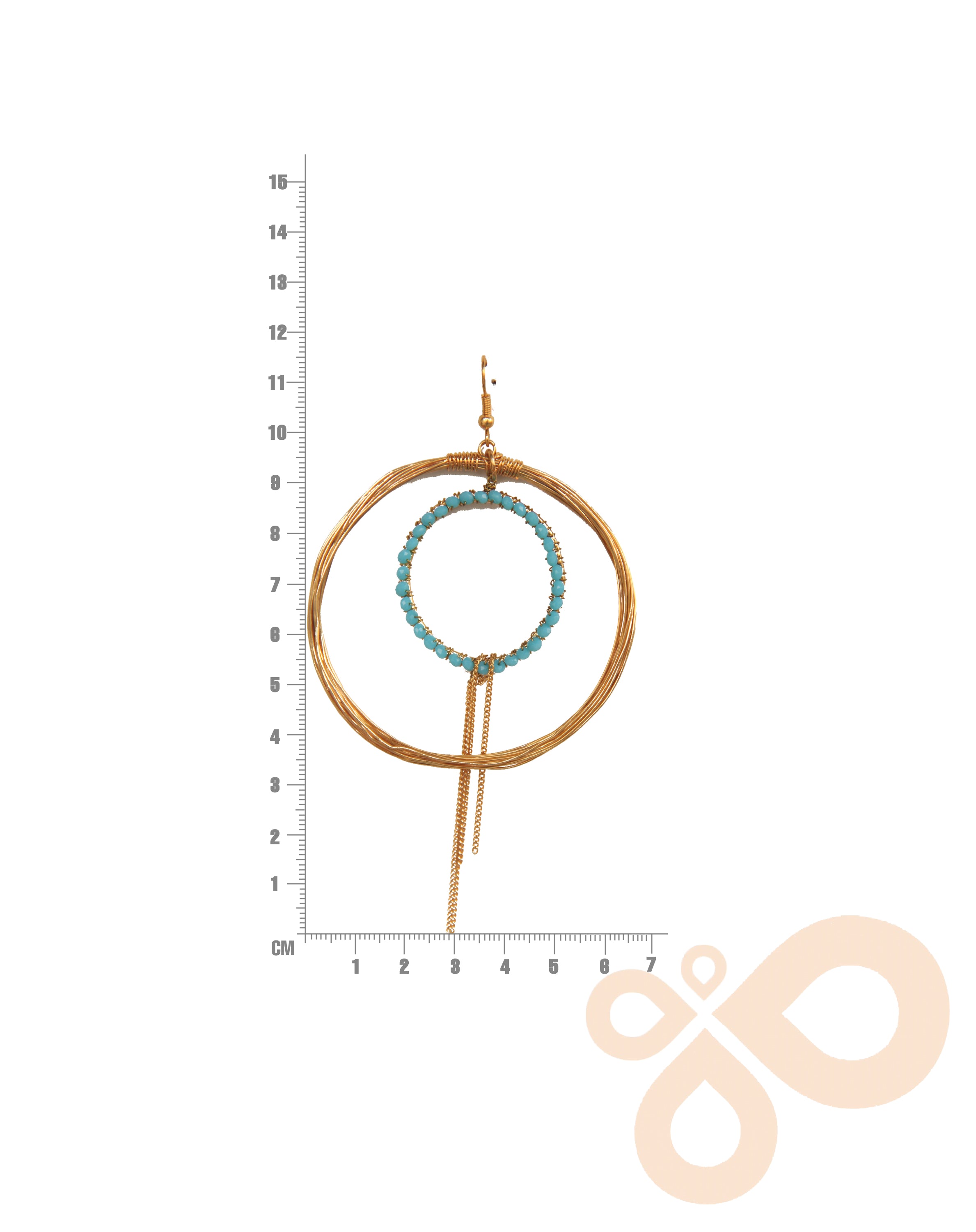 Elegant Earrings – 115mm Long Design with 18K Gold-Plated Finish