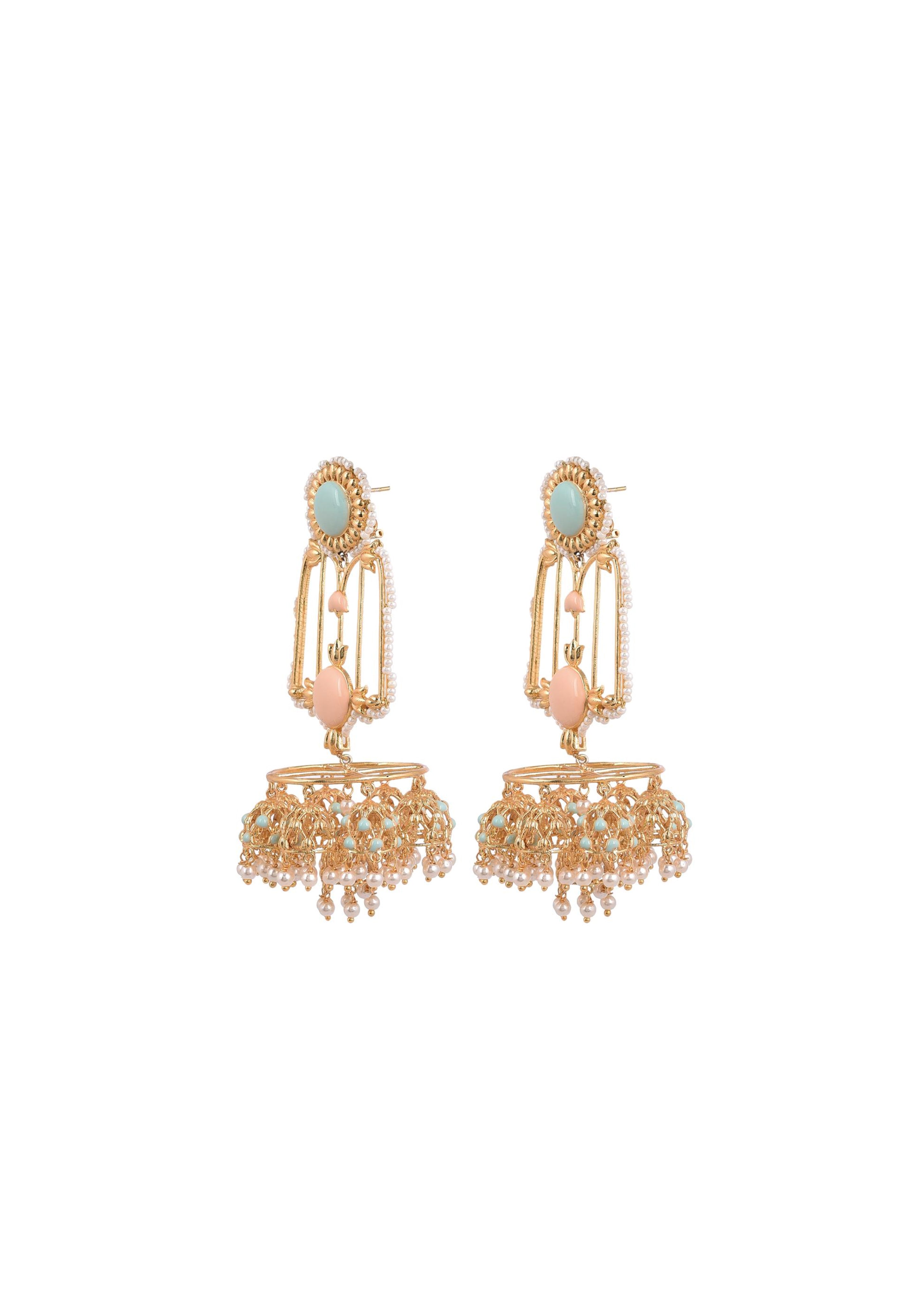 Jannat Earrings – Handmade Artisan Craft with 22K Gold Finish