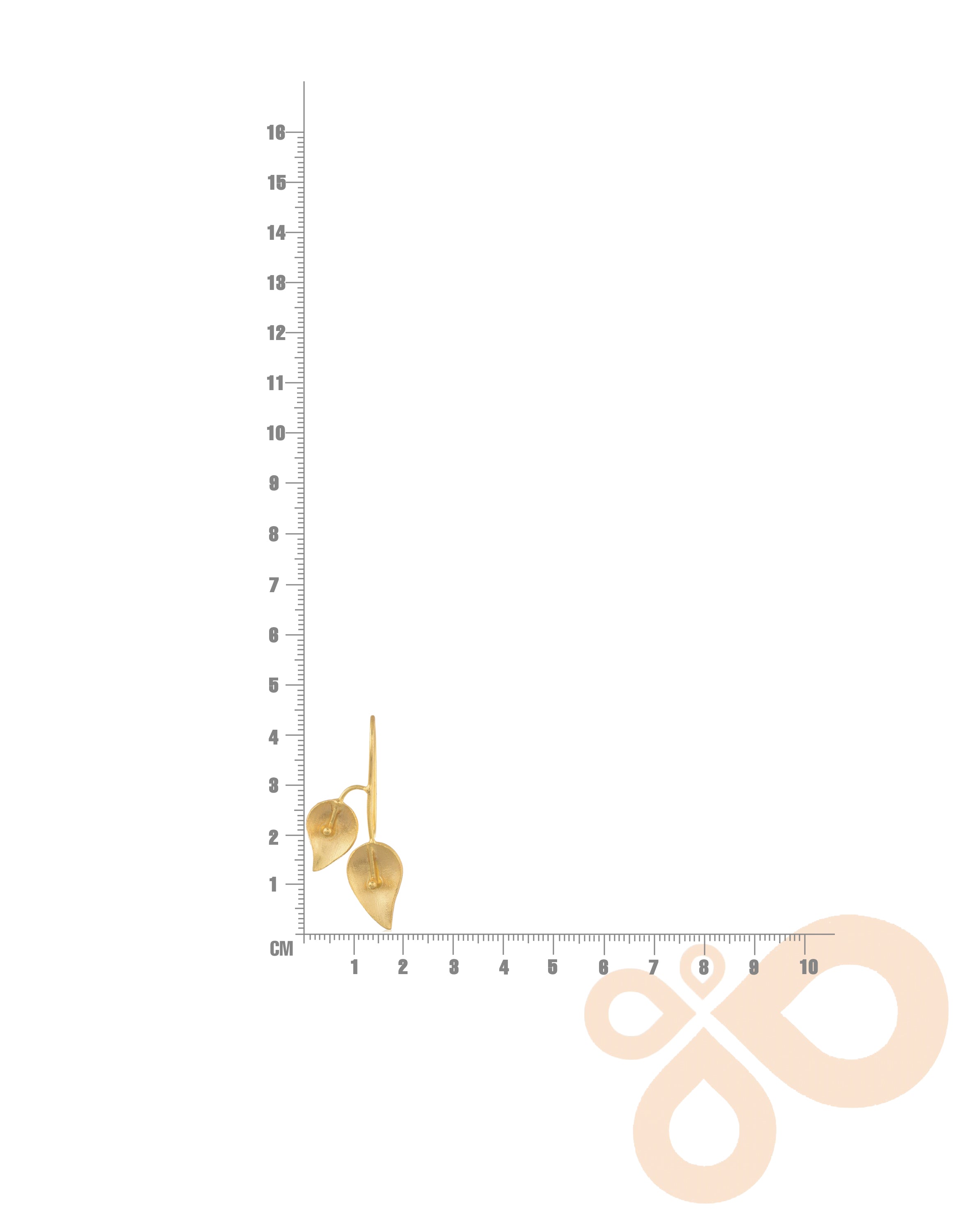 Handcrafted Nature Earrings – 44mm Drop with Elegant 18K Gold-Plated Design